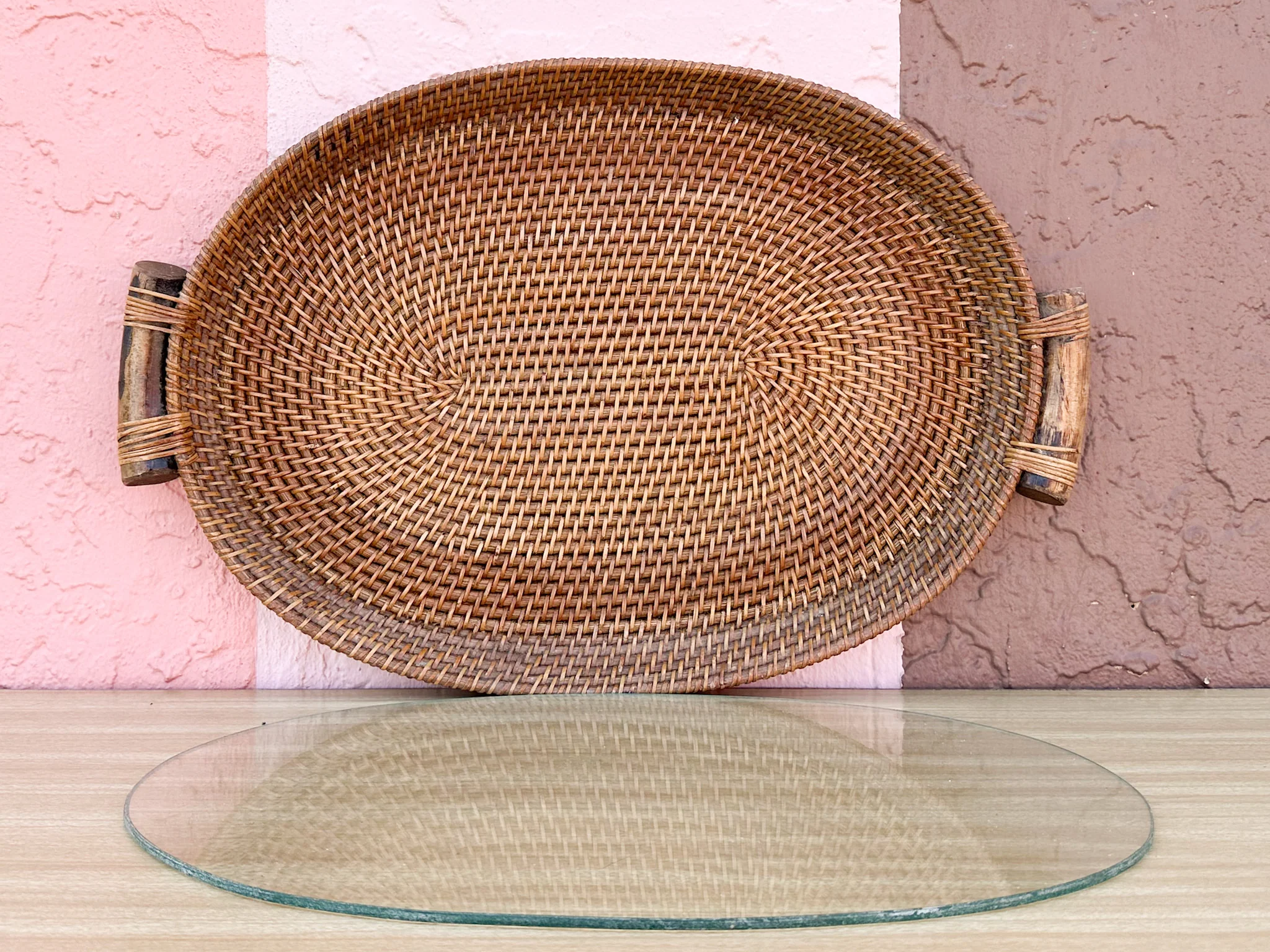 Oval Rattan Tray - Image 3