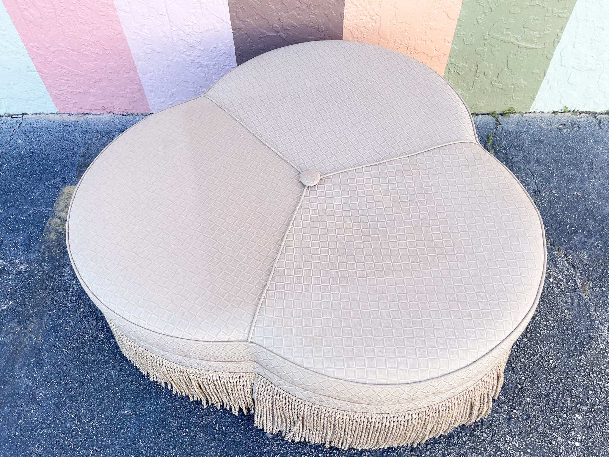 Oversized Regency Ottoman on Casters - Image 2