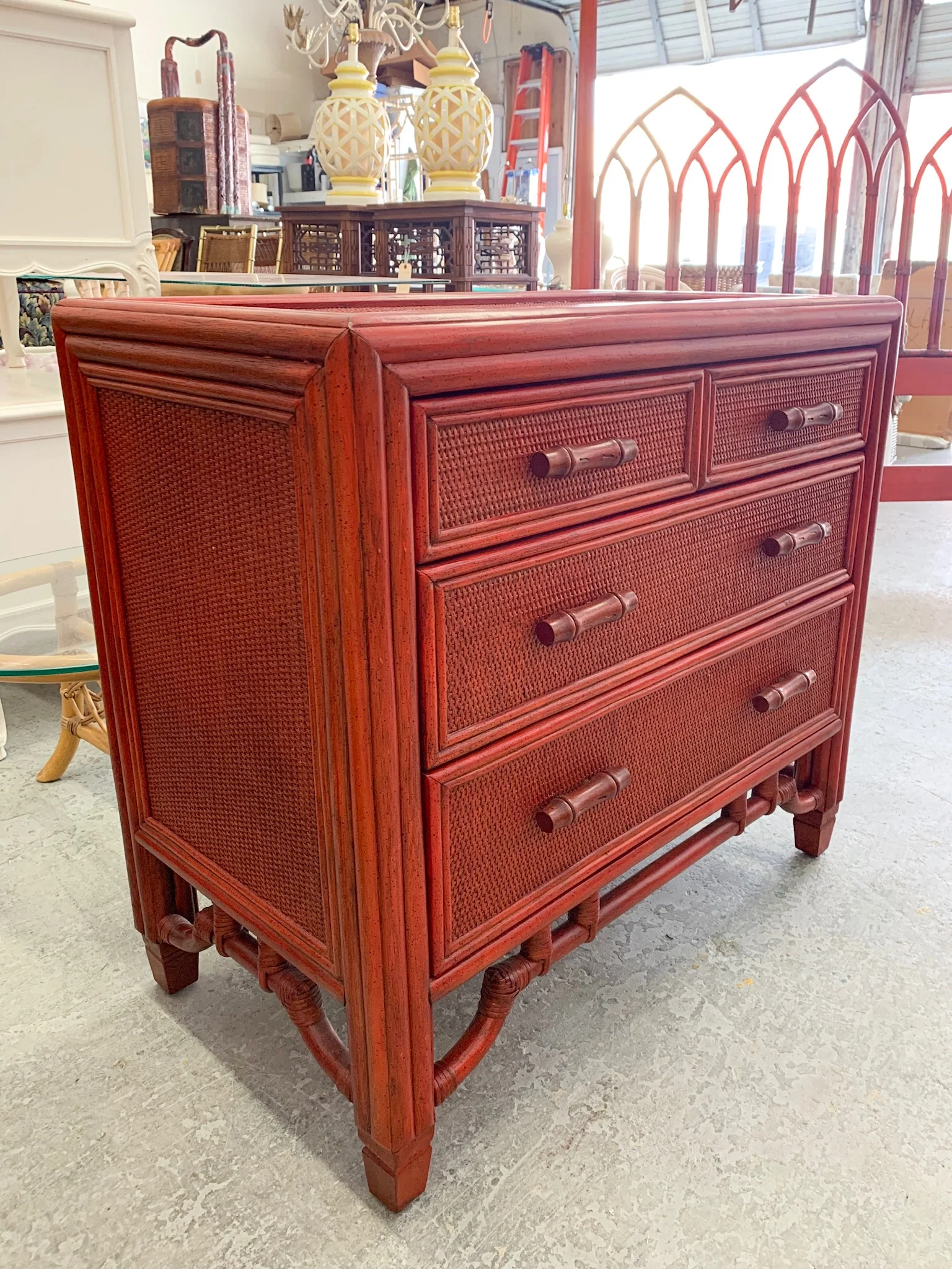 Oversized Ficks Reed Rattan Chest - Image 2