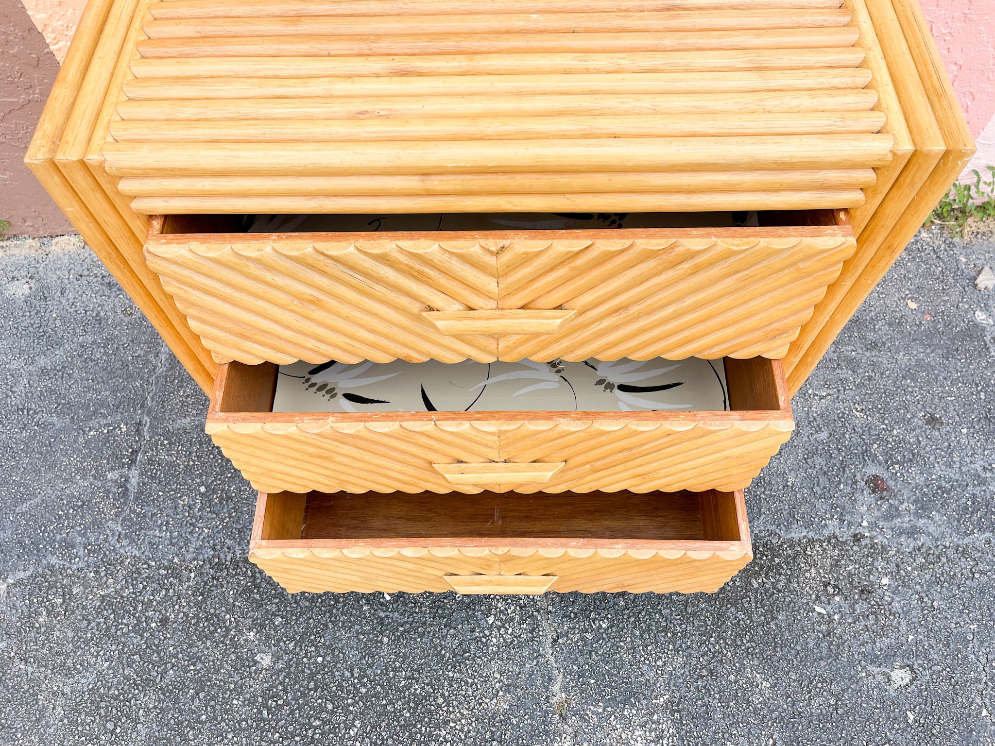 Oversized Split Bamboo Nightstand - Image 2