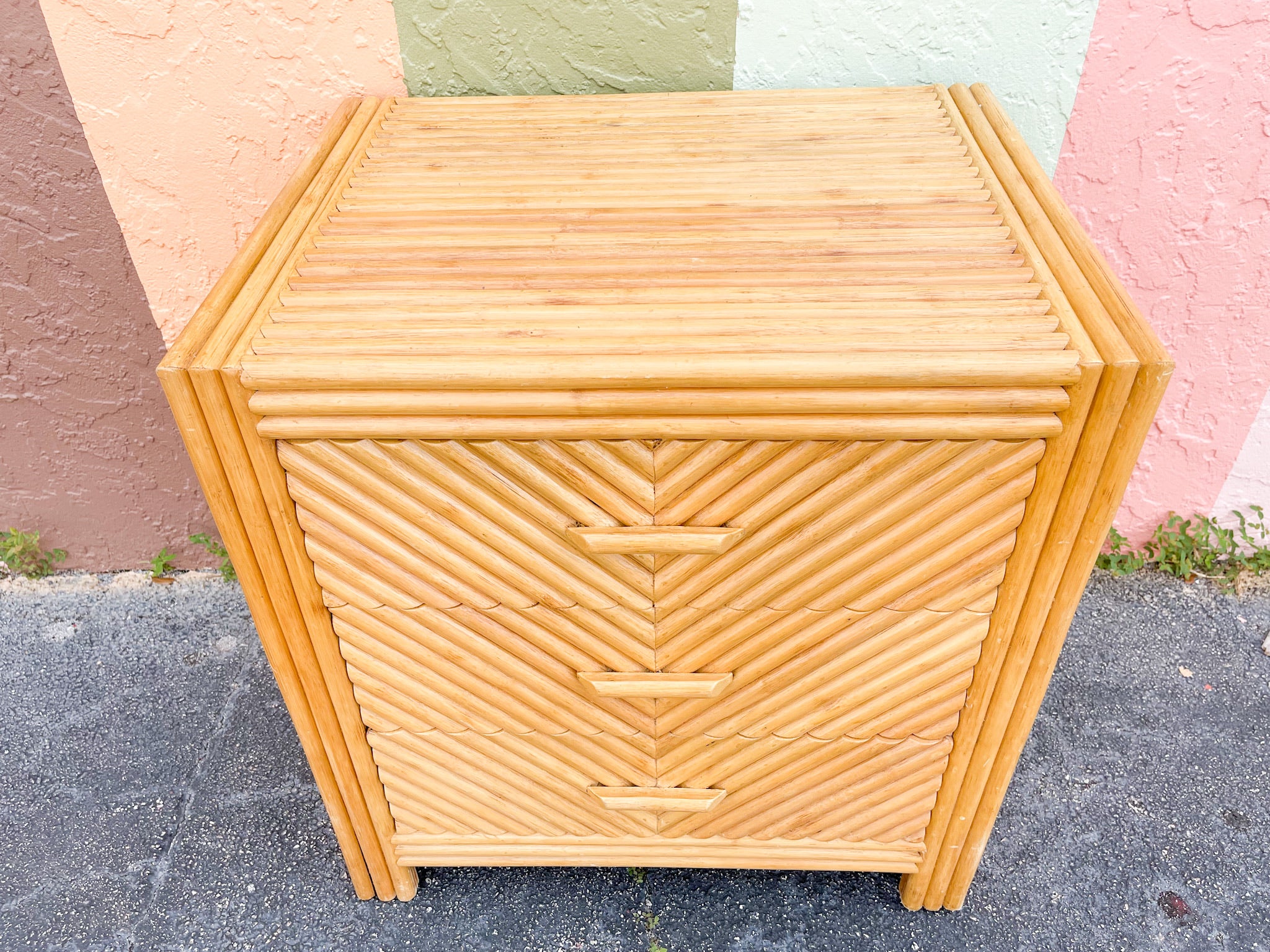 Oversized Split Bamboo Nightstand - Image 3