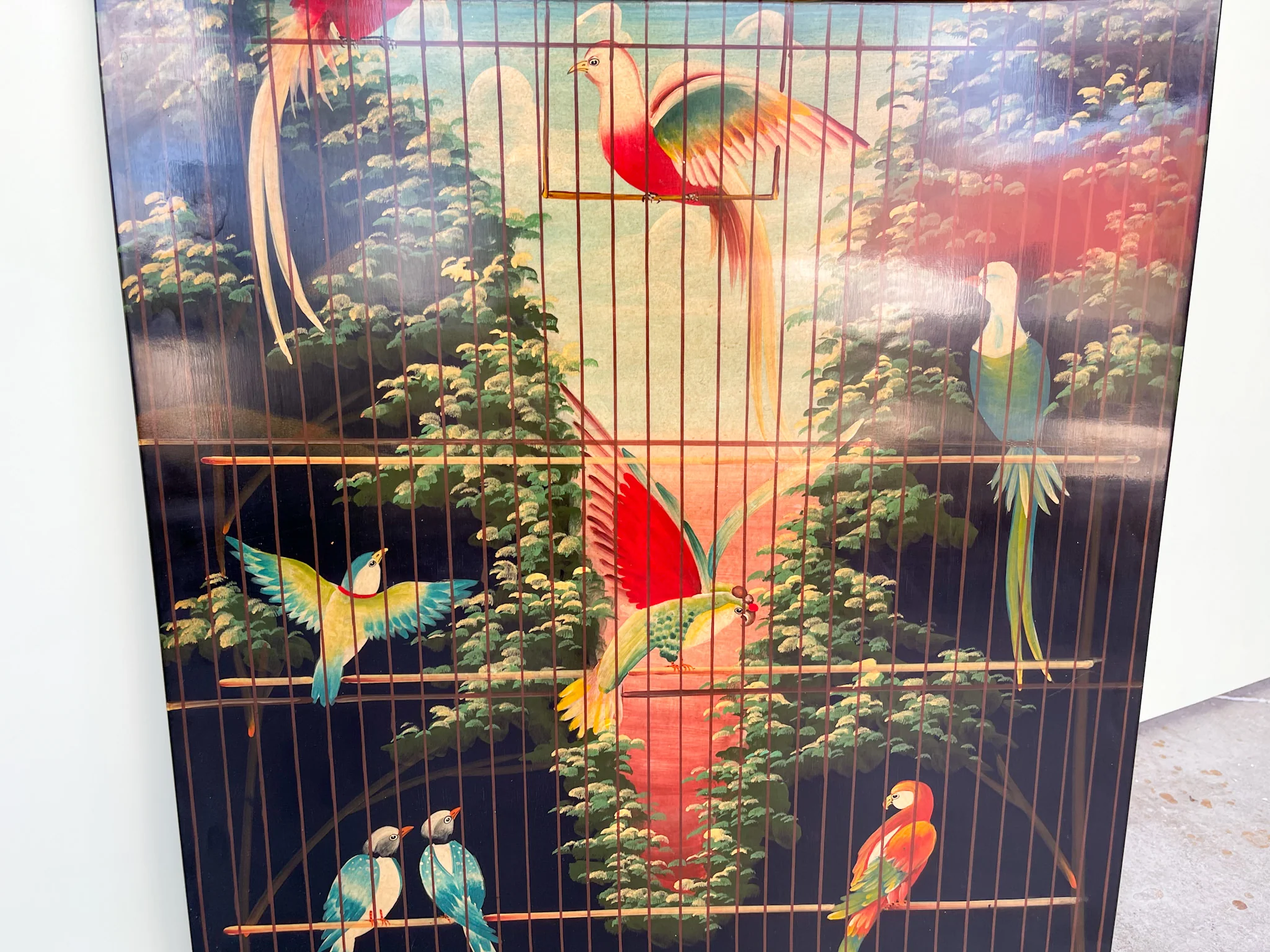 Pagoda and Parrots Wall Art - Image 5