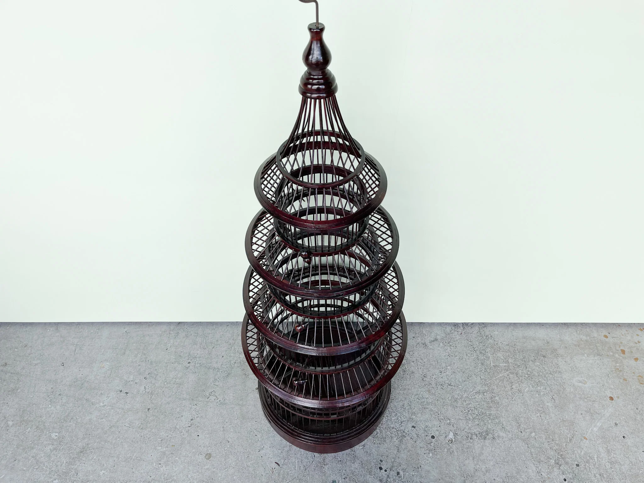 Large Pagoda Chic Wooden Bird Cage - Image 5