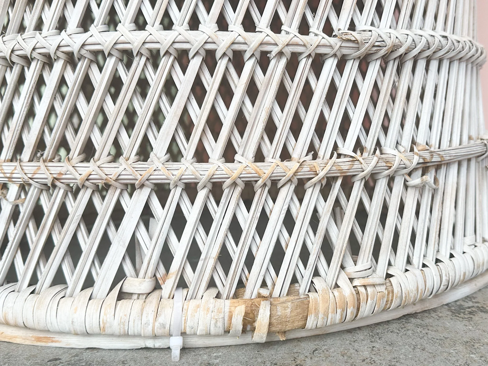 Painted Rattan Peacock Chair - Image 14