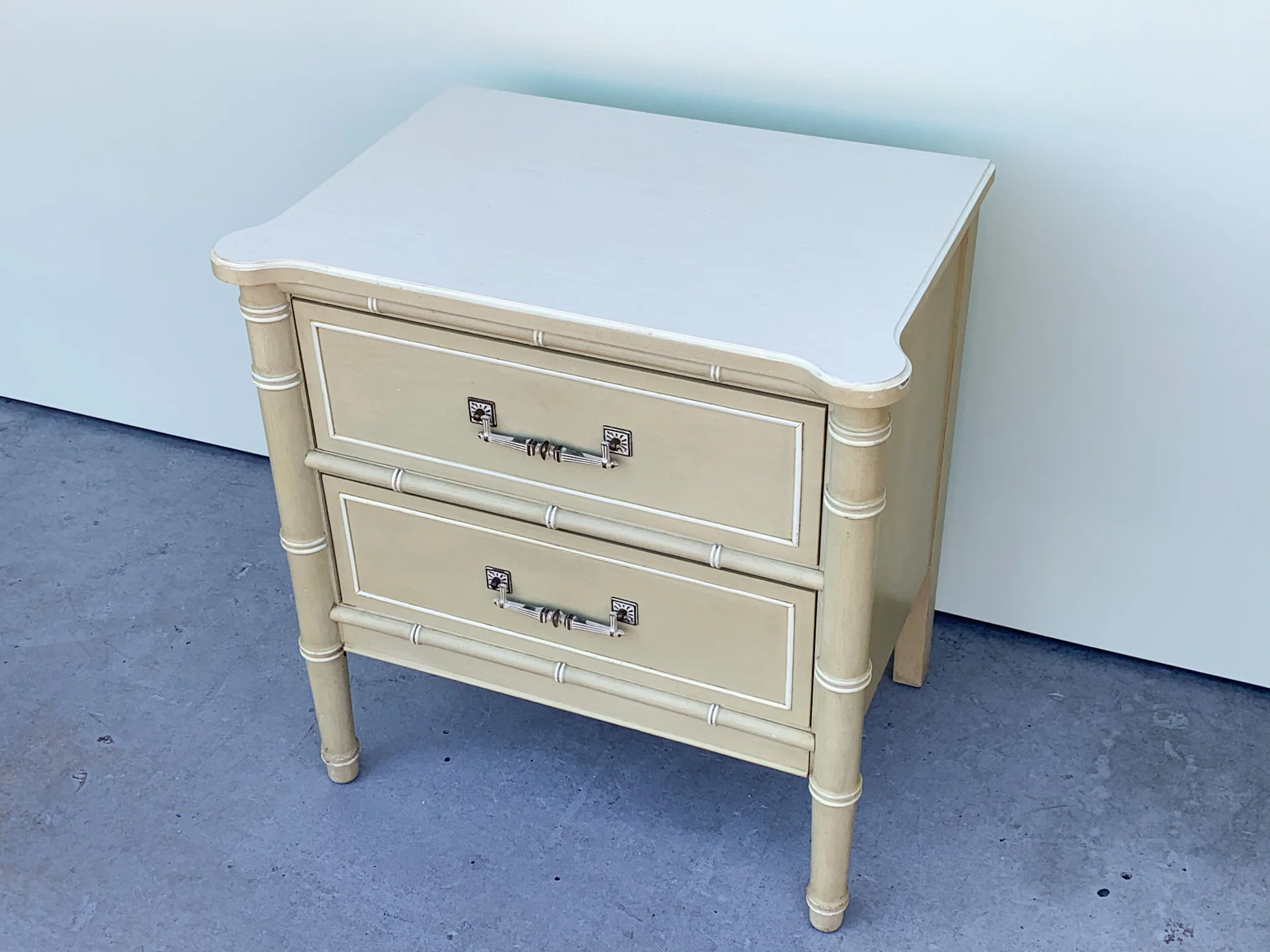 Pair of Henry Link Faux Bamboo Night Stands - Image 5