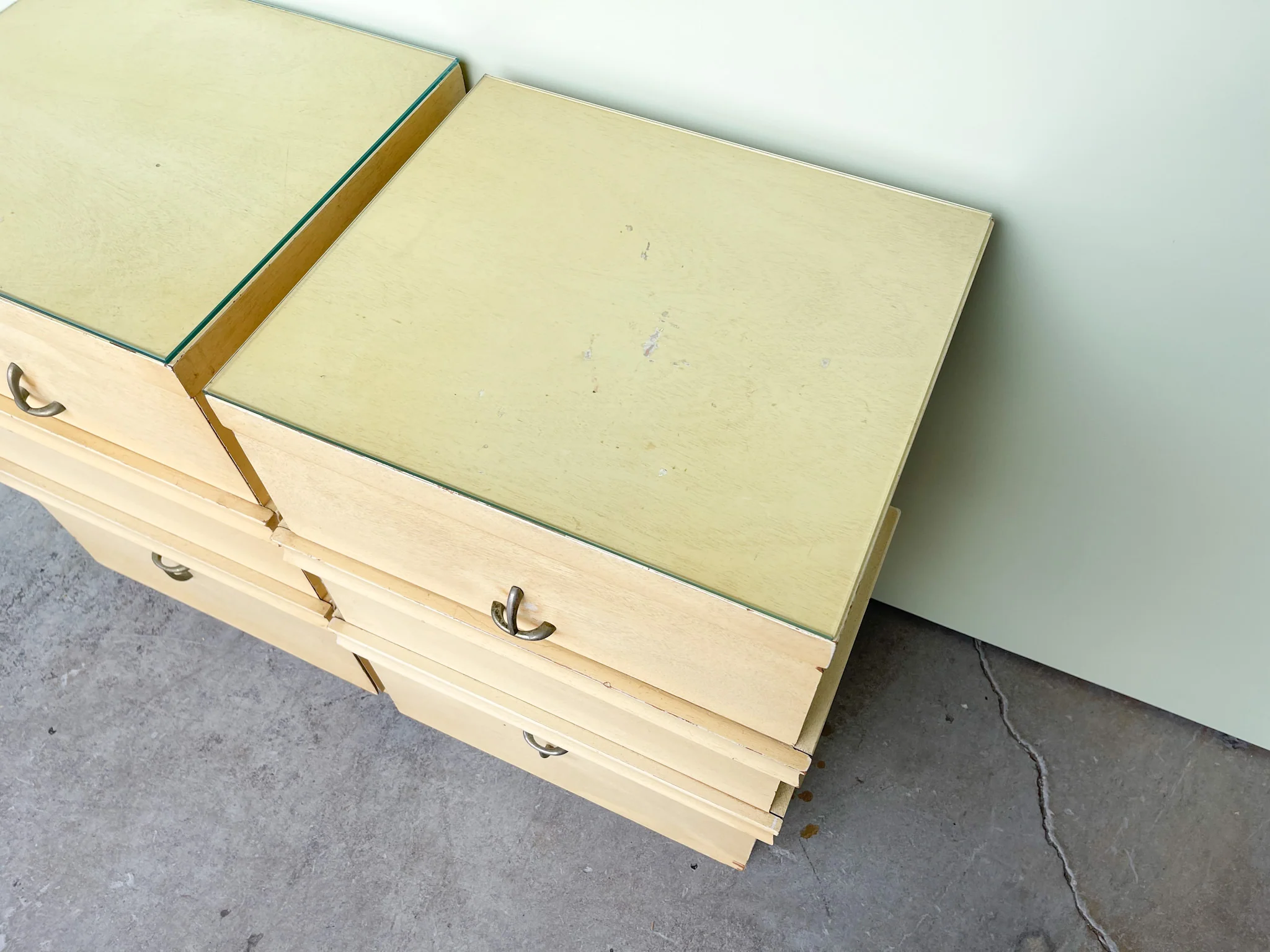 Pair of 1950’s Modern Glam Nightstands - Image 3
