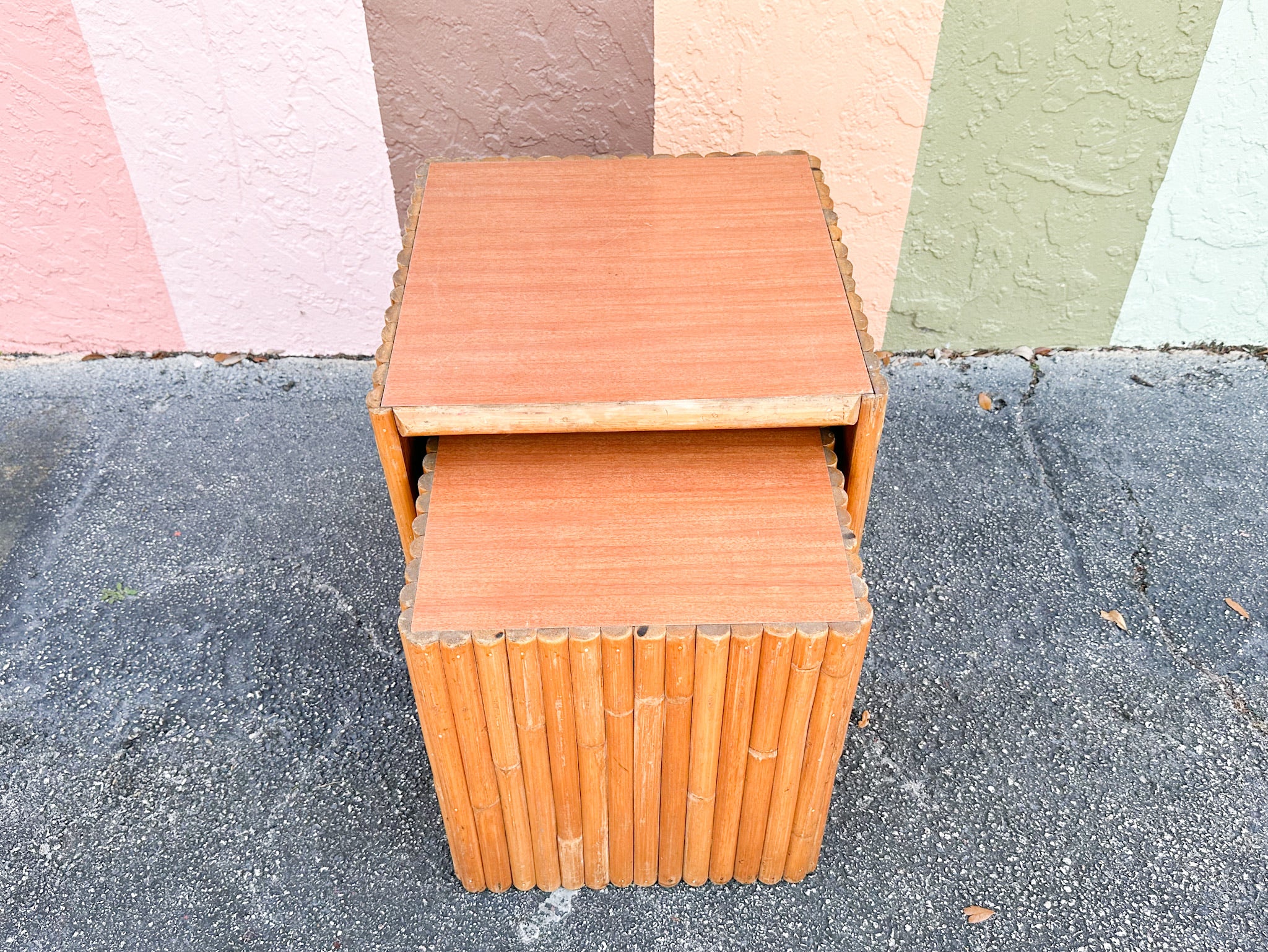 Pair of 1950s Island Style Nesting Tables - Image 3