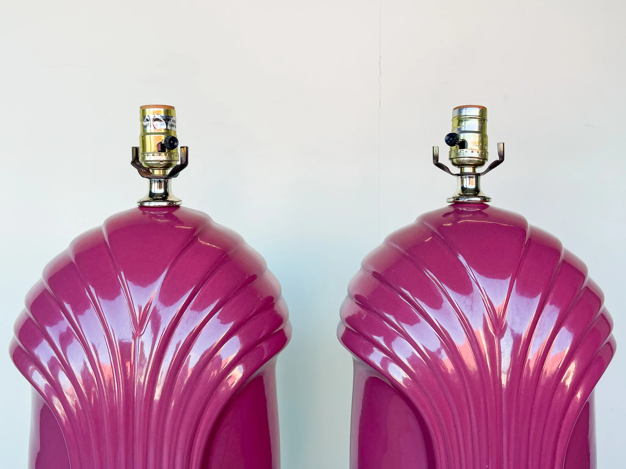 Pair of 80s Chic Raspberry Lamps - Image 2