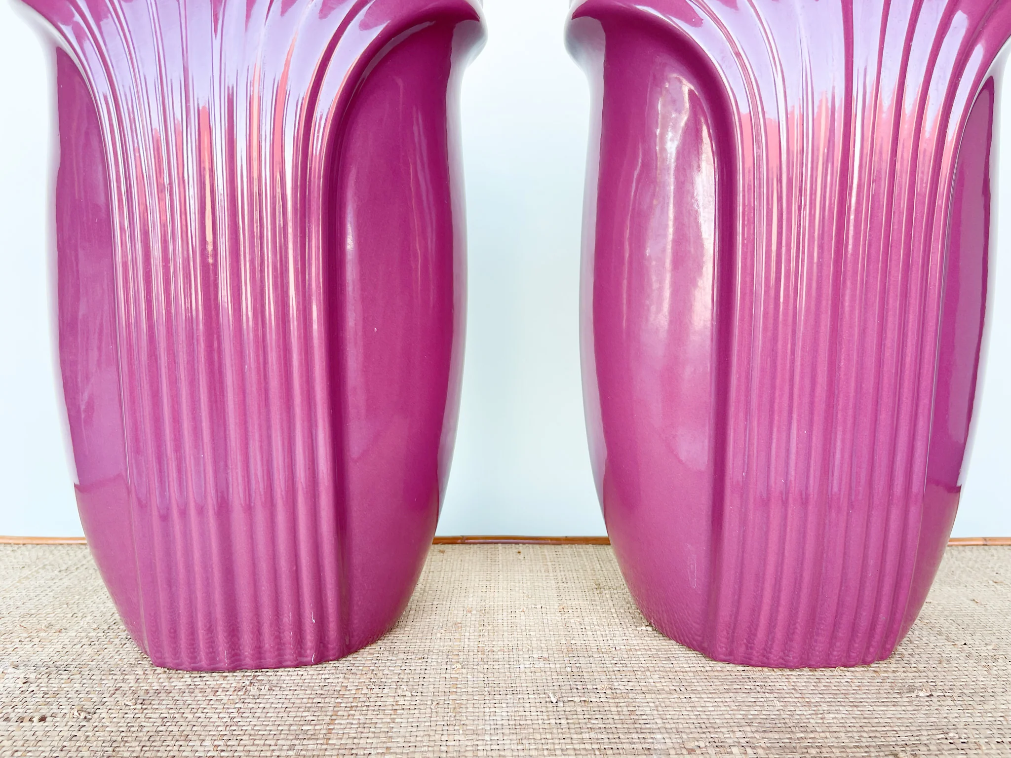 Pair of 80s Chic Raspberry Lamps - Image 4