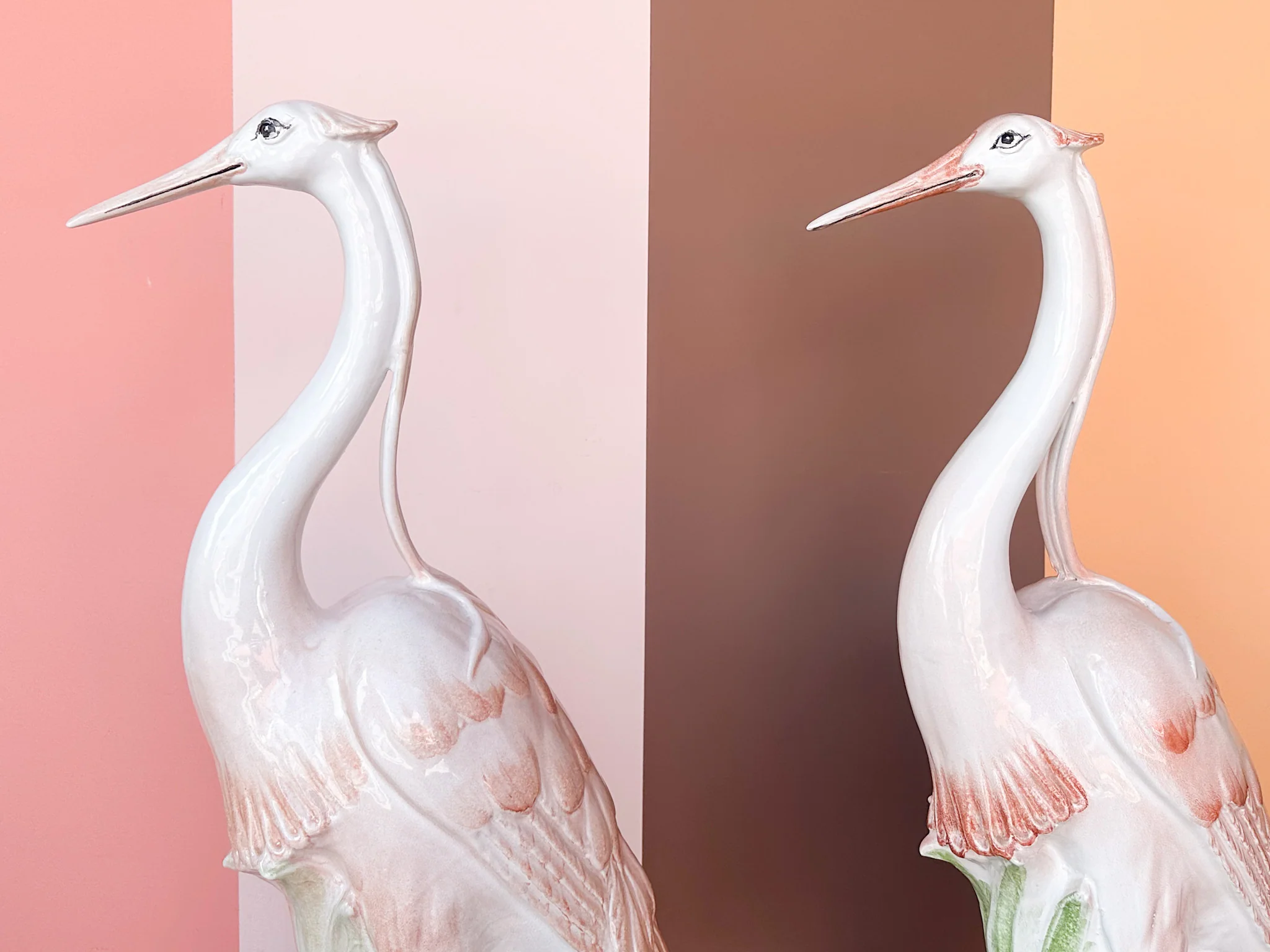 Pair of Huge Ceramic Herons - Image 11