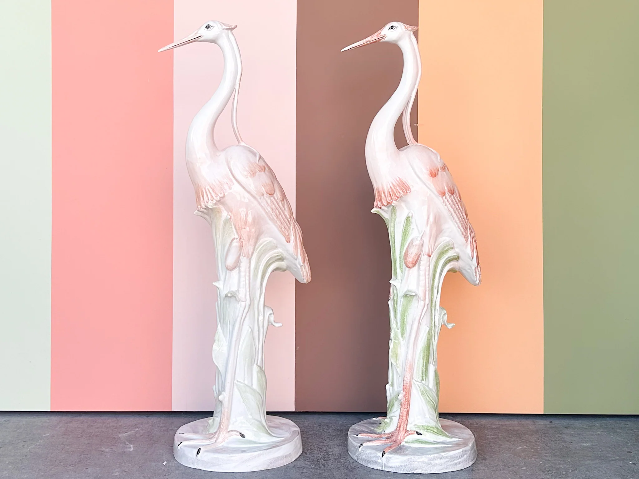 Pair of Huge Ceramic Herons - Image 4