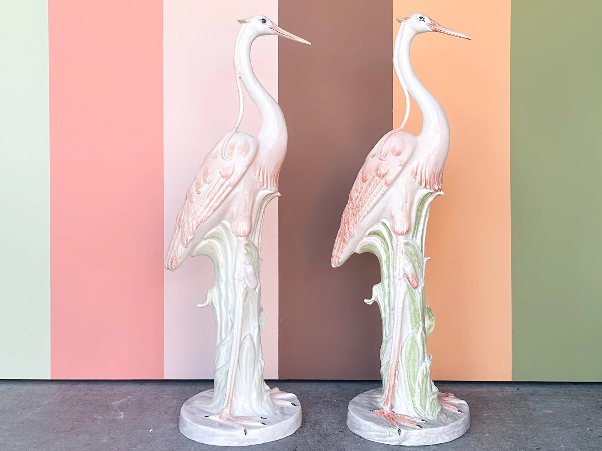 Pair of Huge Ceramic Herons - Image 5