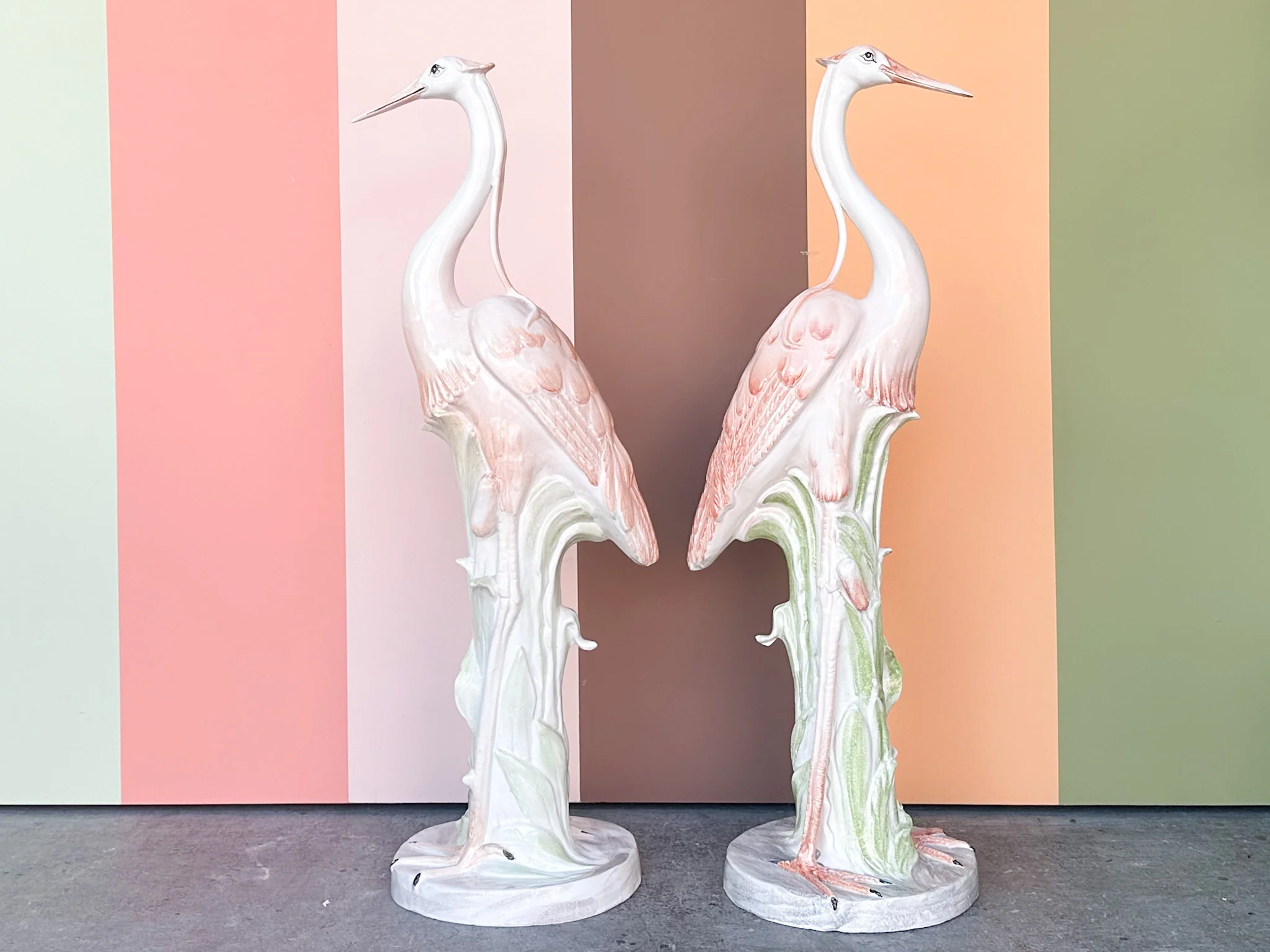 Pair of Huge Ceramic Herons - Image 7