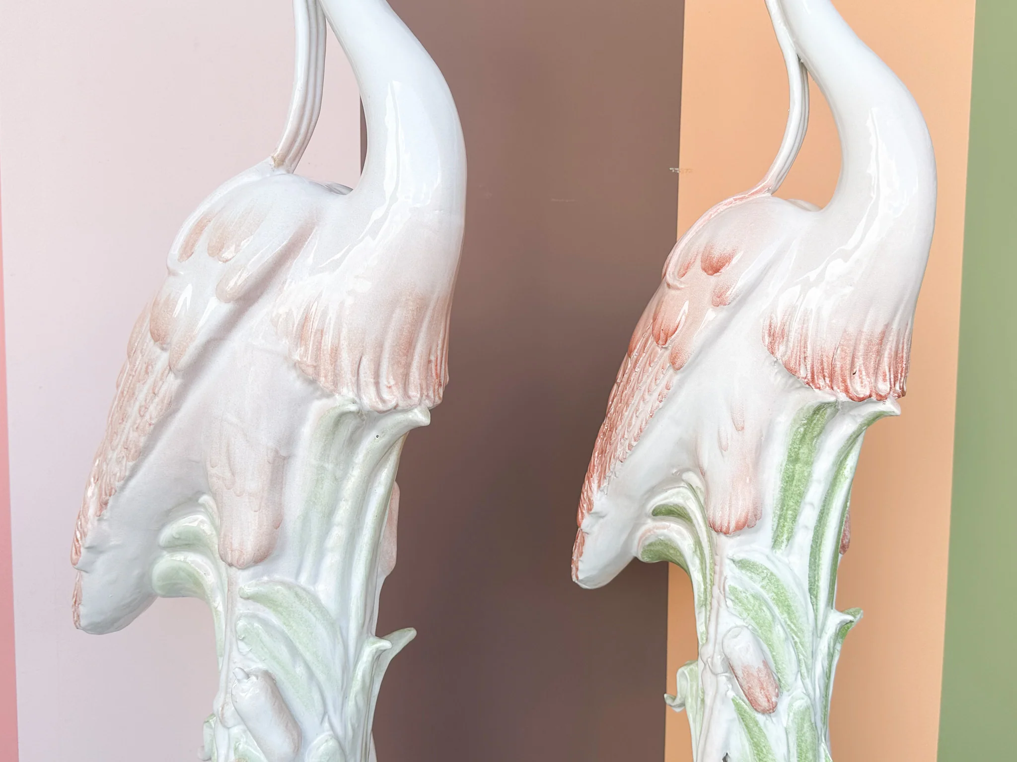 Pair of Huge Ceramic Herons - Image 9