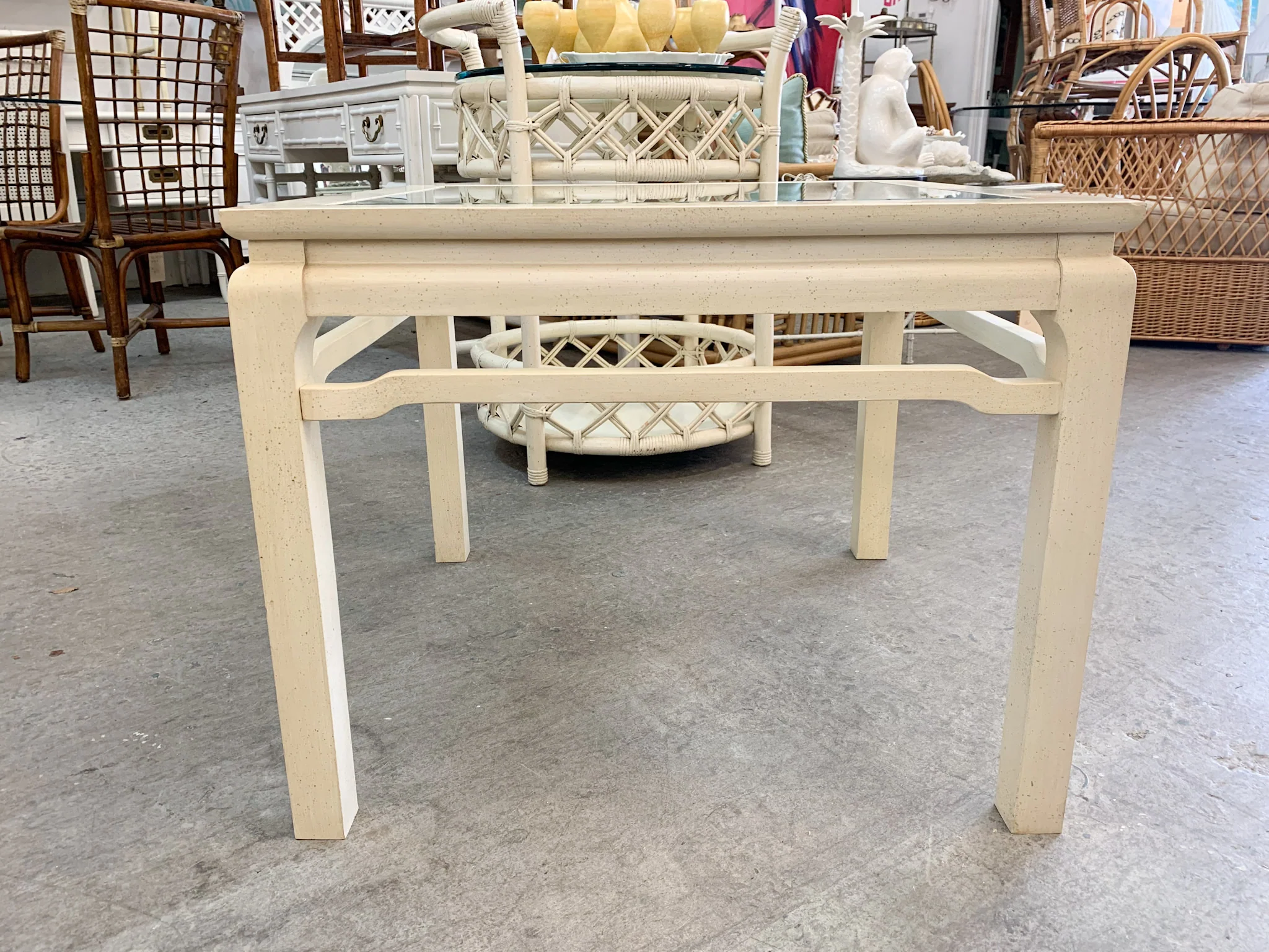 Pair of Asian Inspired Fretwork Side Tables - Image 4