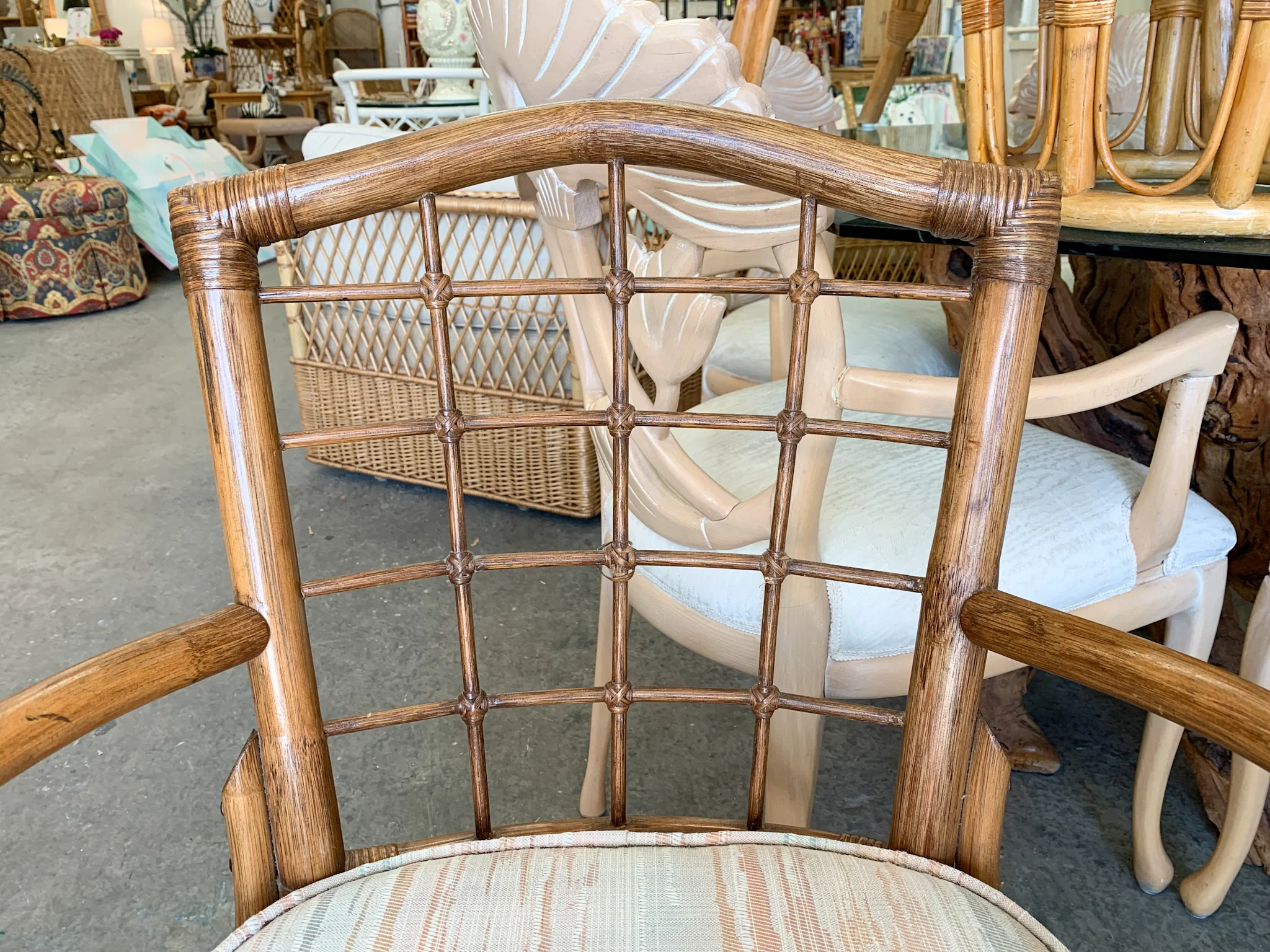 Pair of Cute Rattan Arm Chairs - Image 2