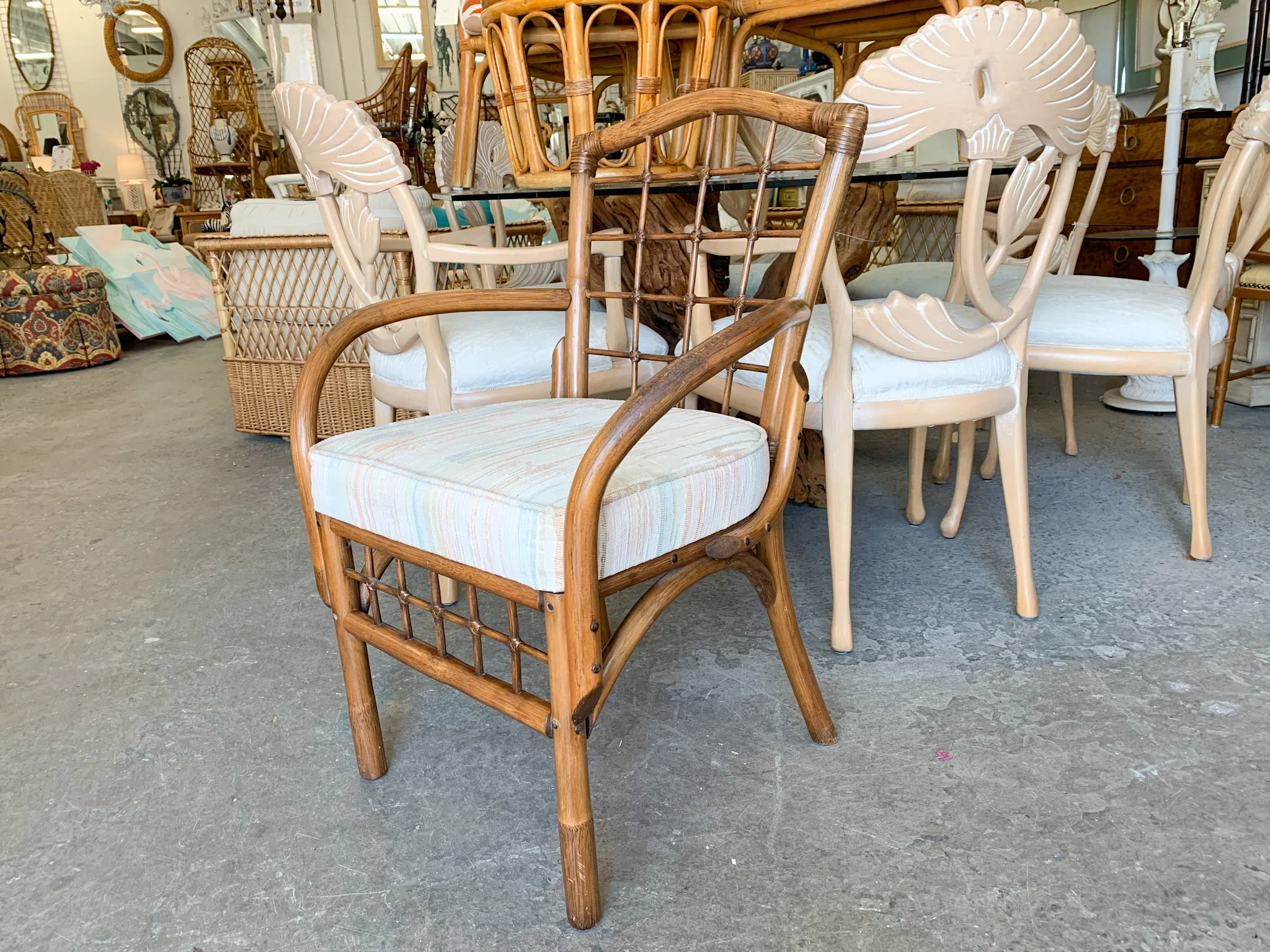 Pair of Cute Rattan Arm Chairs - Image 3