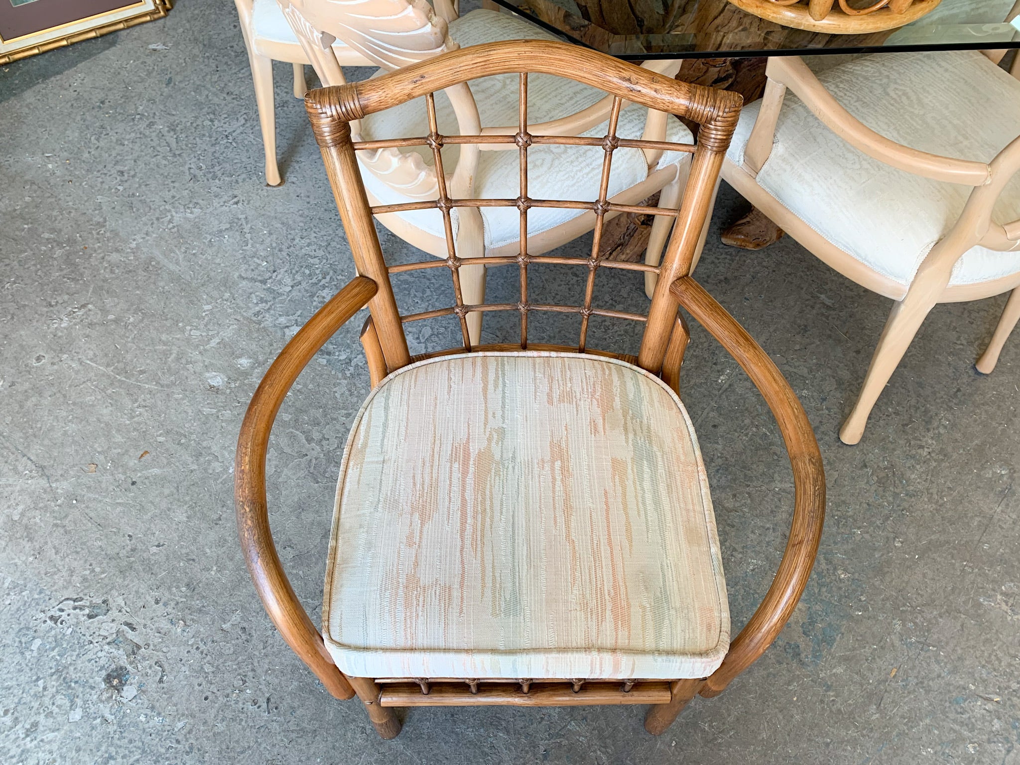 Pair of Cute Rattan Arm Chairs - Image 4