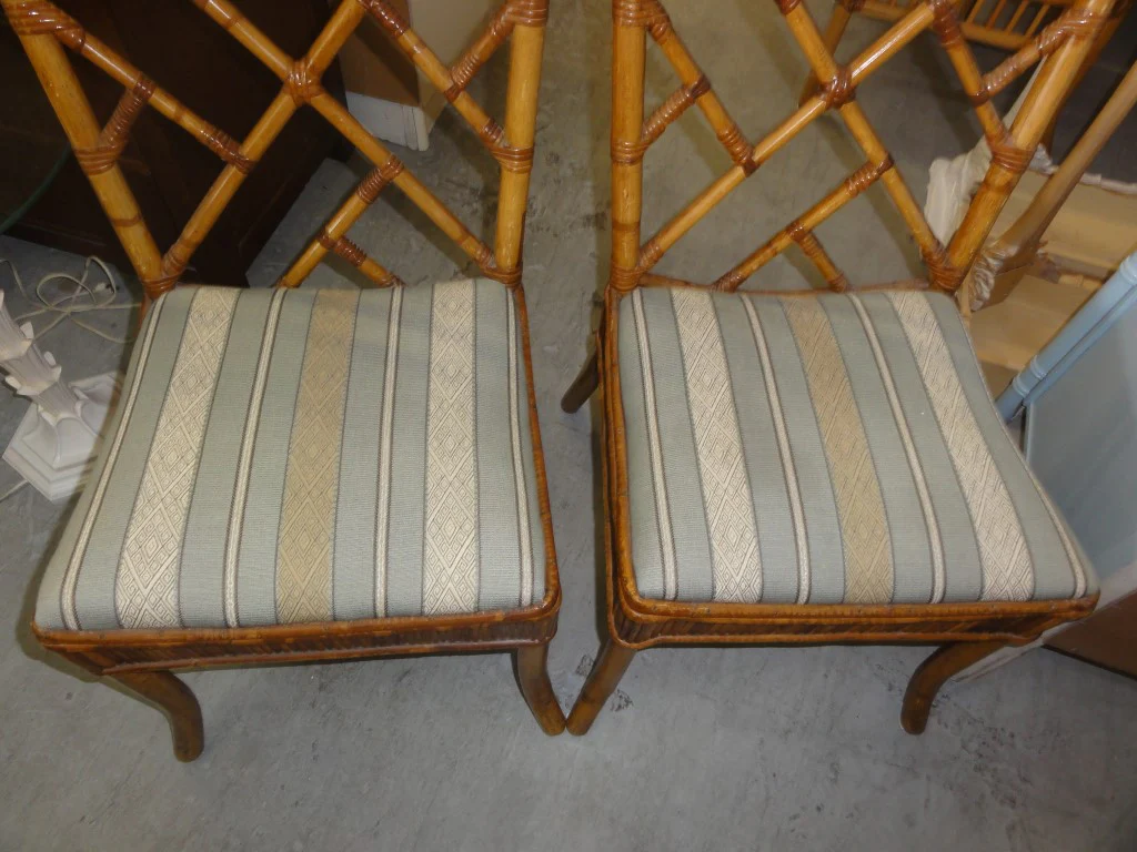Pair of Bamboo Chippendale Chairs - Image 4