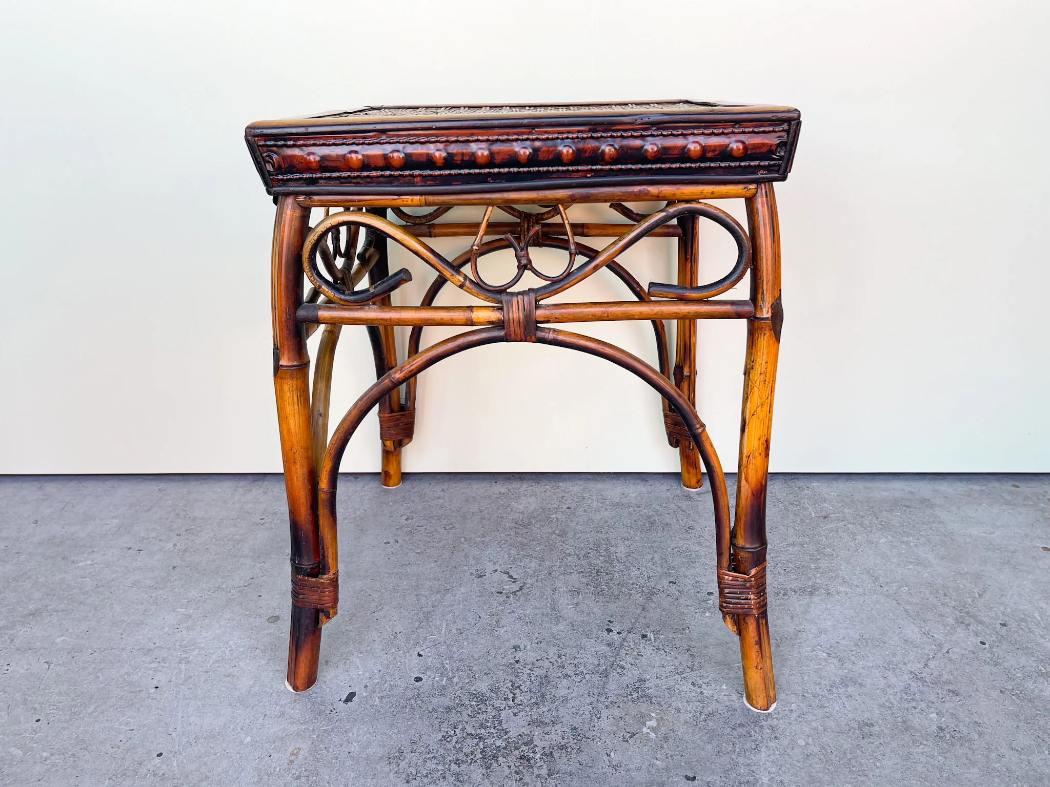 Pair of Bent Rattan Nesting Tables - Image 5