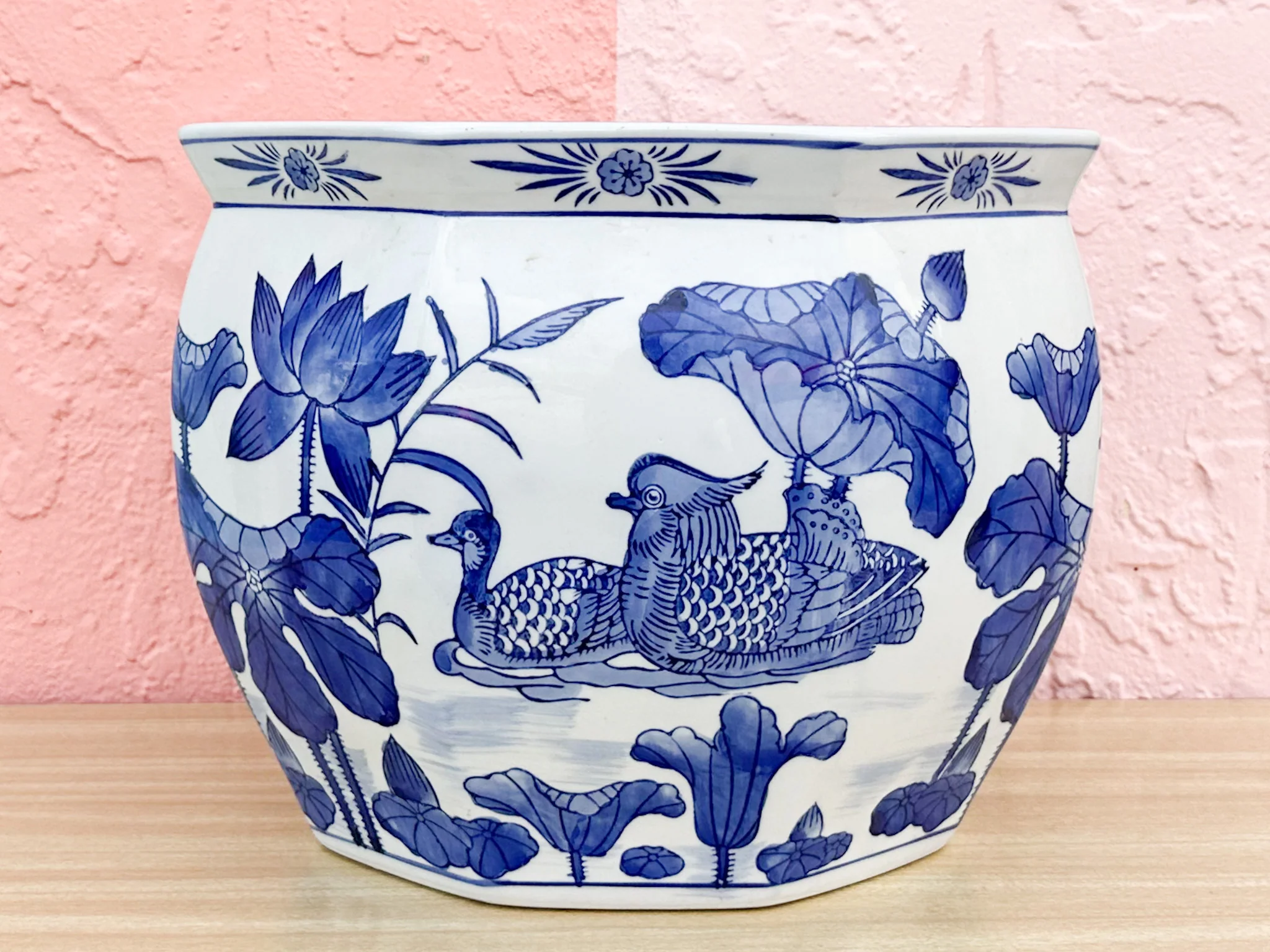 Pair of Blue and White Cachepots - Image 2