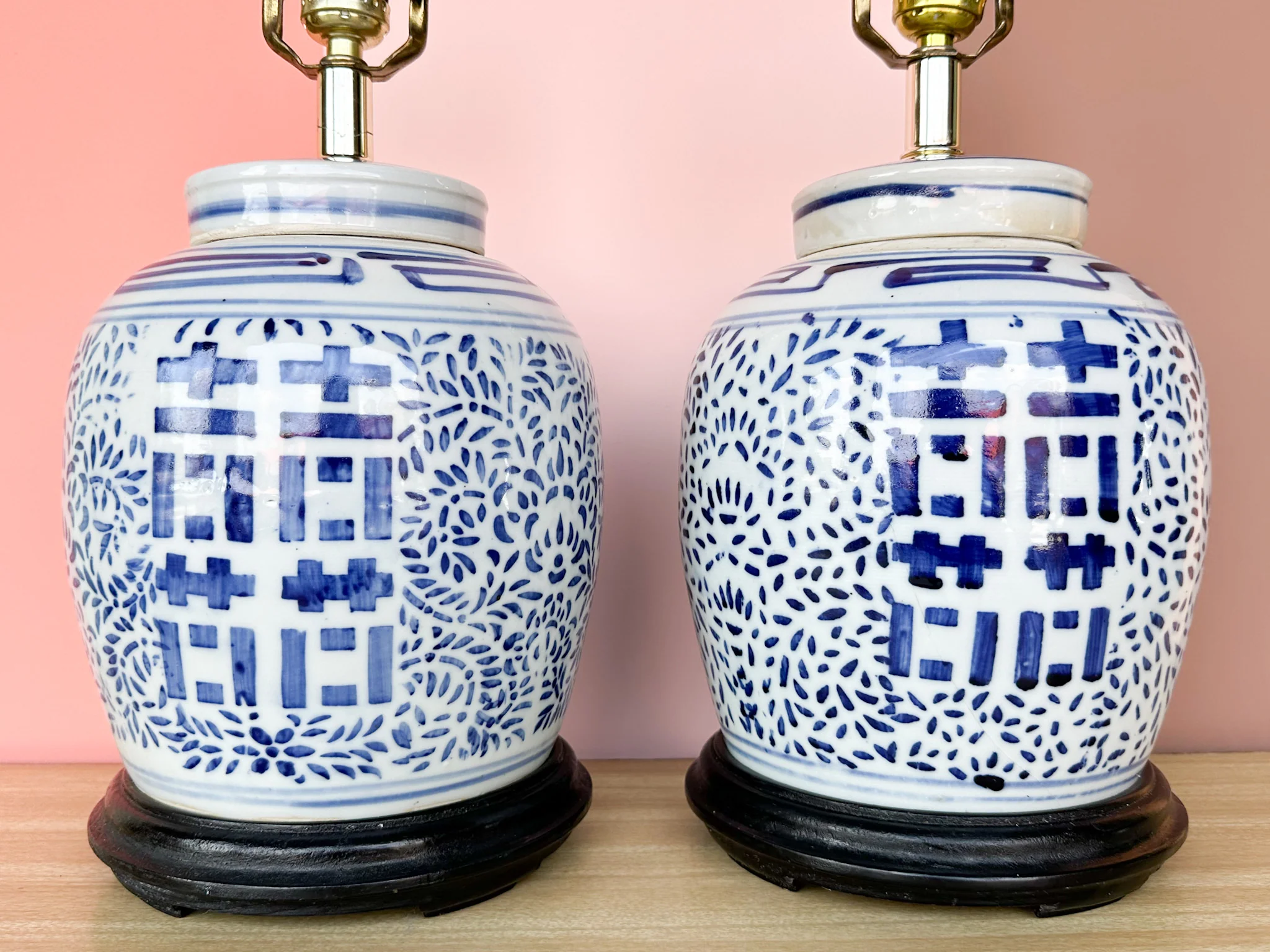 Pair of Blue and White Ginger Jar Lamps - Image 7