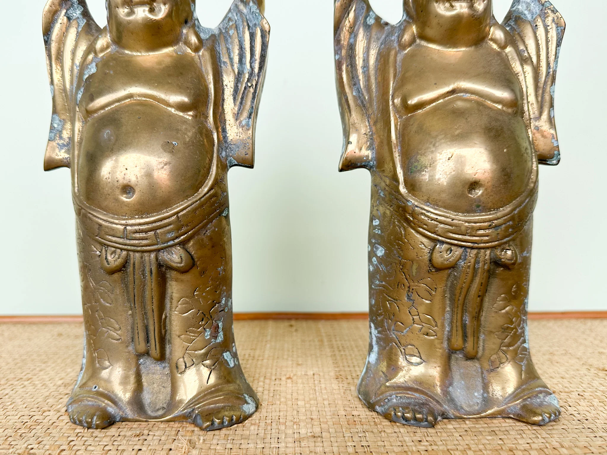 Pair of Brass Buddahs - Image 4