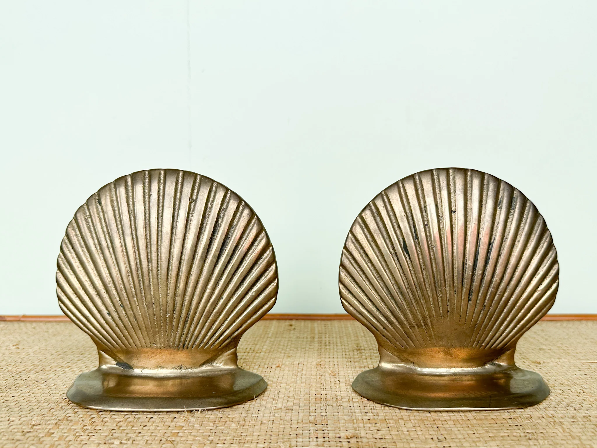 Kips Bay Show House Brass Shell Bookends