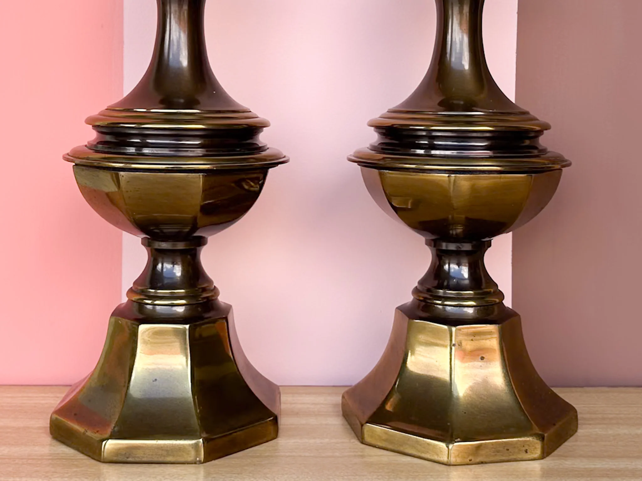 Pair of Brass Urn Lamps - Image 3