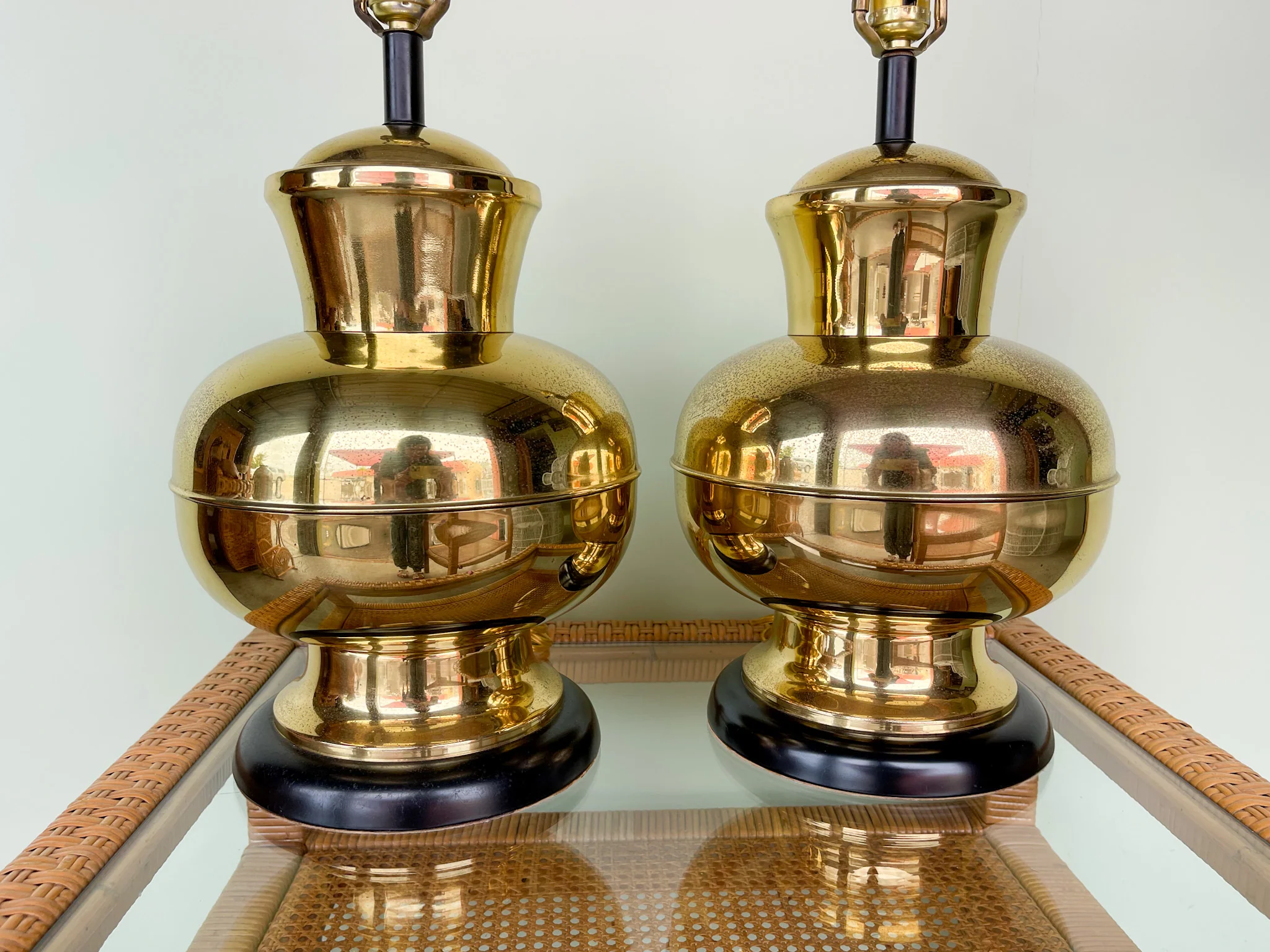 Pair of Brass Urn Lamps - Image 3