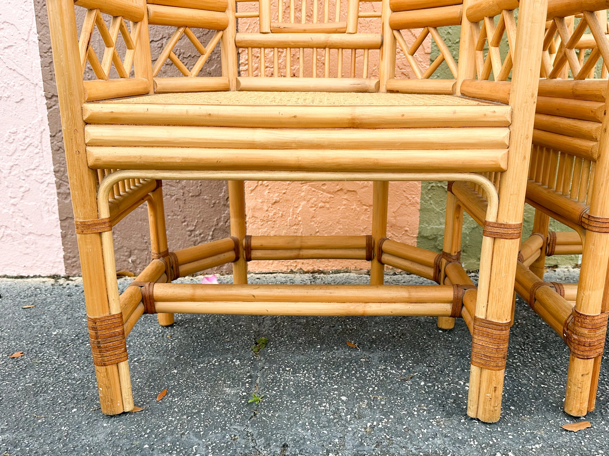 Pair of Brighton Style Rattan Chairs - Image 8