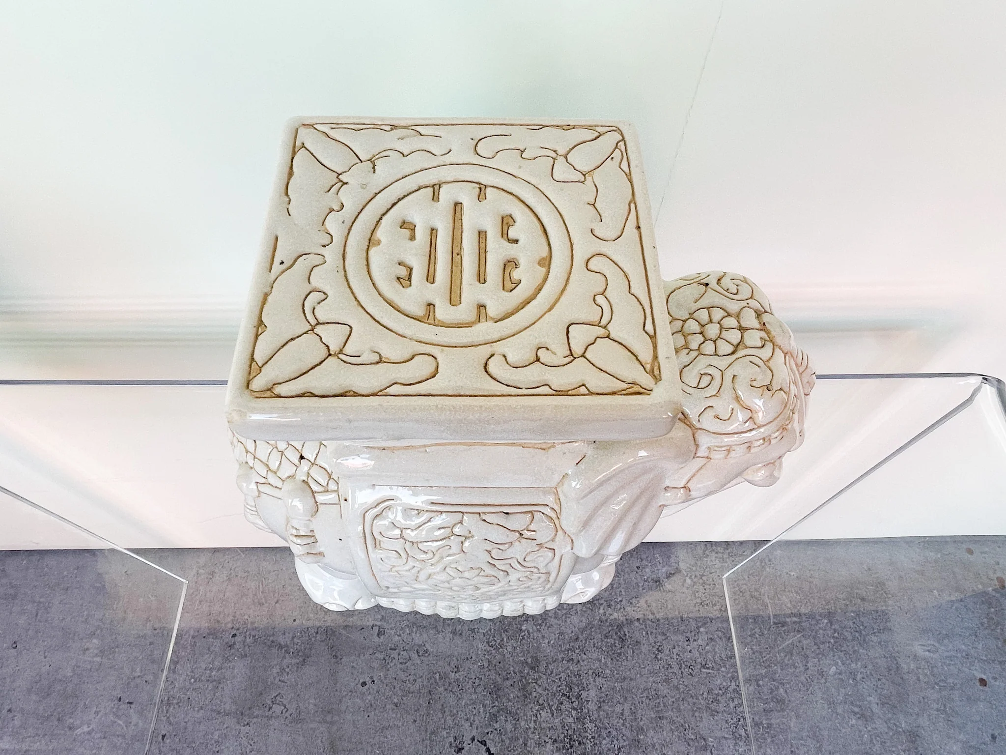 Pair of Ceramic Elephant Garden Seats - Image 6