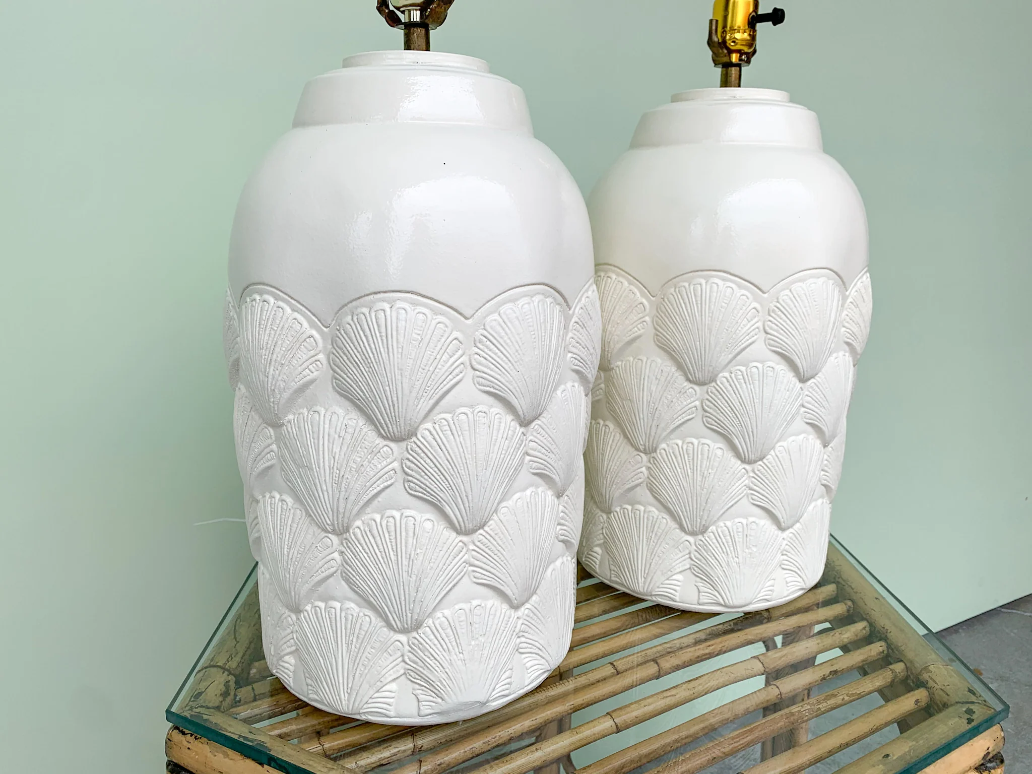 Pair of Coastal Chic Shell Lamps - Image 3