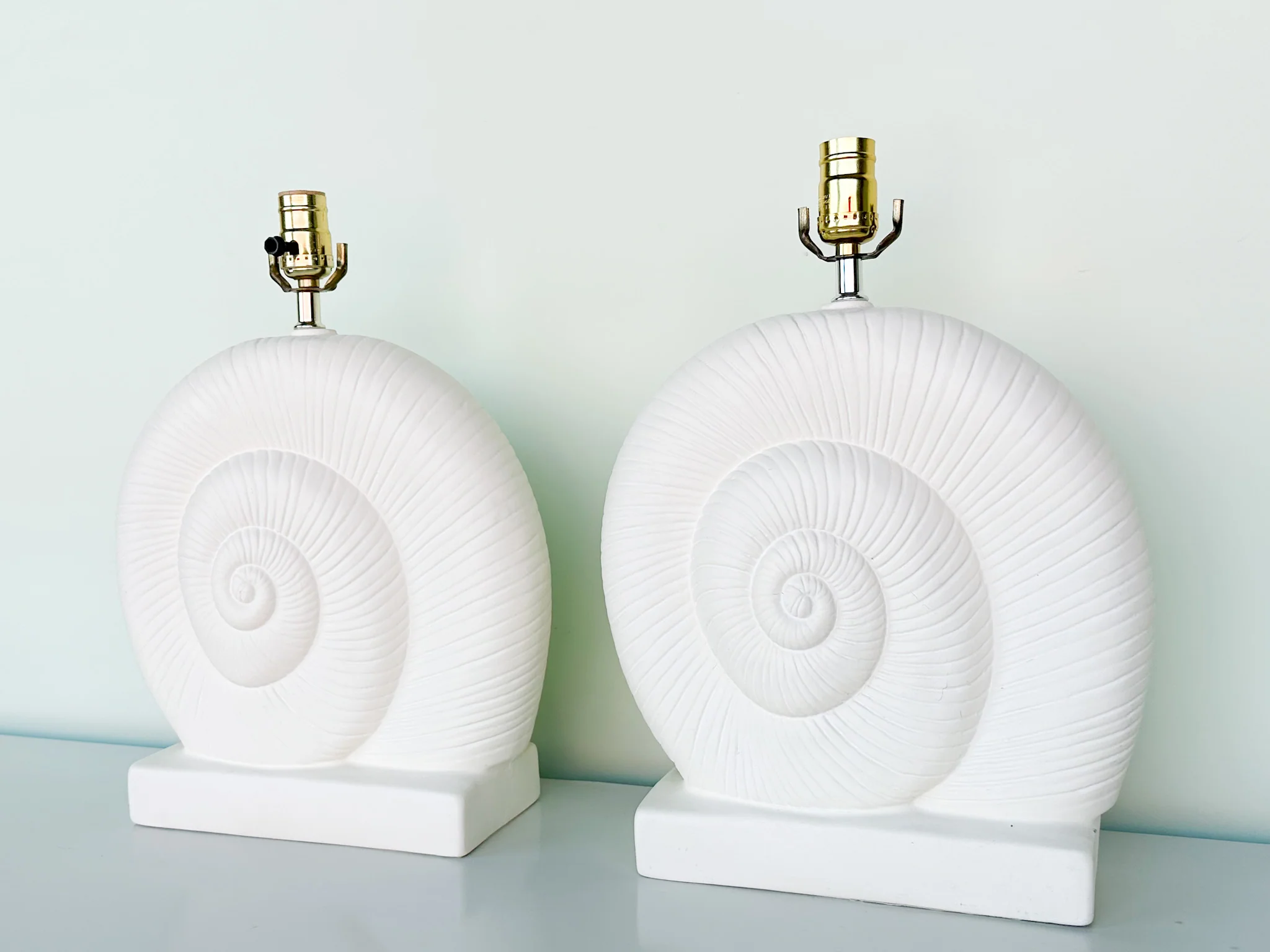 Pair of Coastal Nautilus Lamps - Image 2