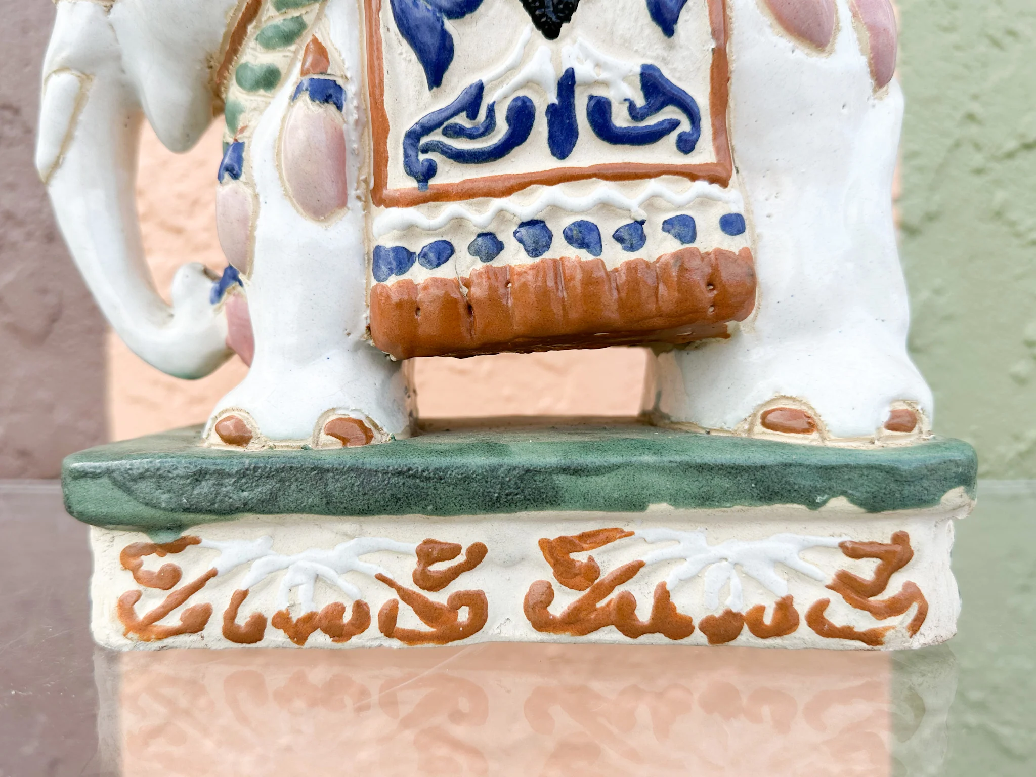 Pair of Petite Colorful Elephant Figurines - Image 10