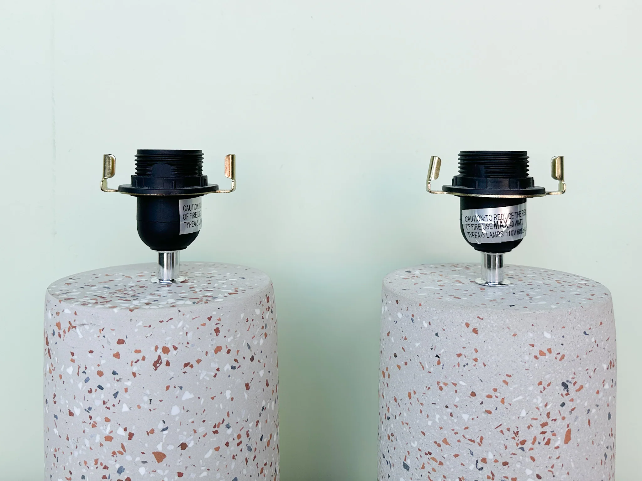 Pair of Cute MCM Terrazzo Lamps - Image 4
