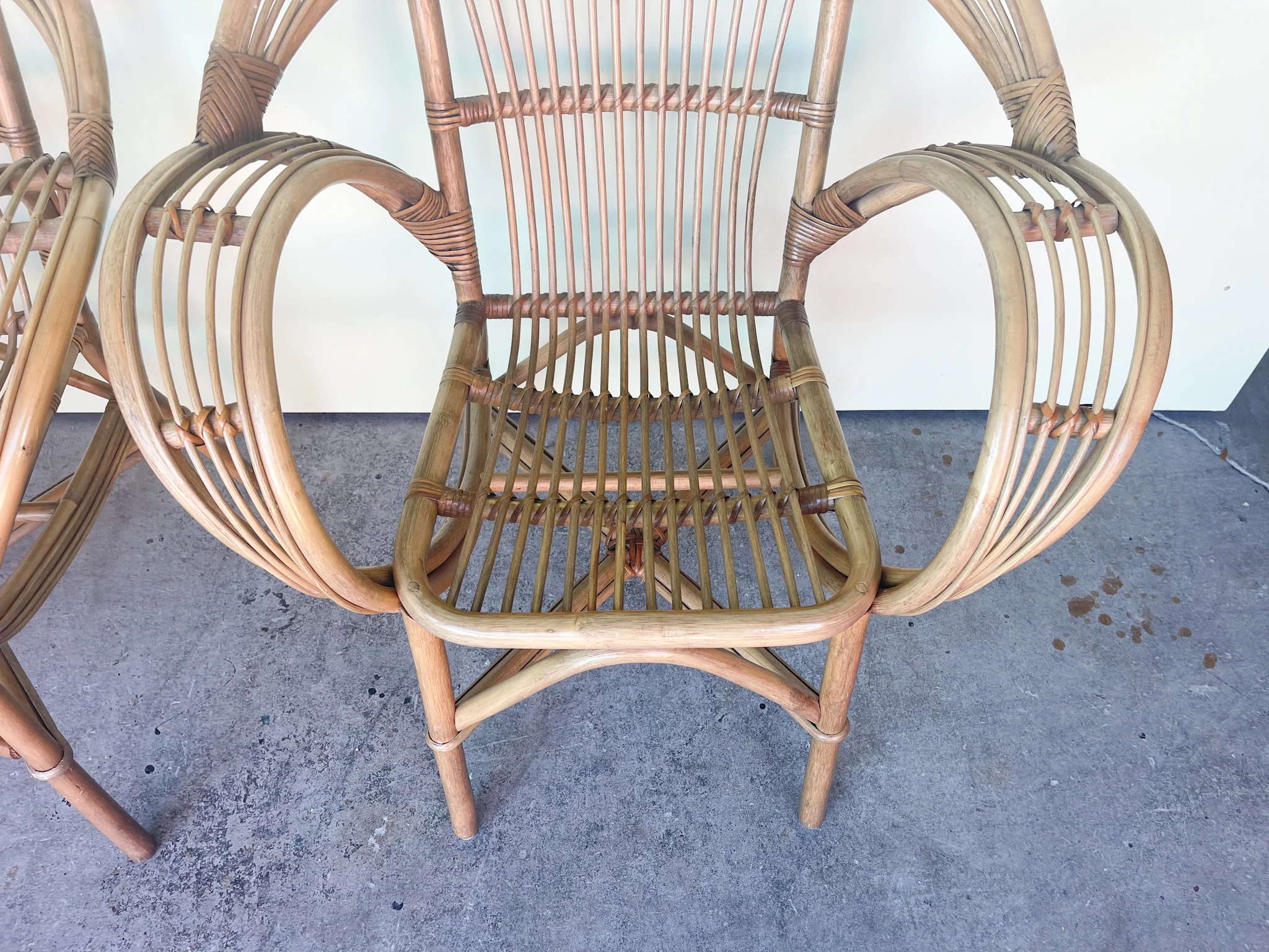 Pair of Cute Rattan Balloon Chairs - Image 6