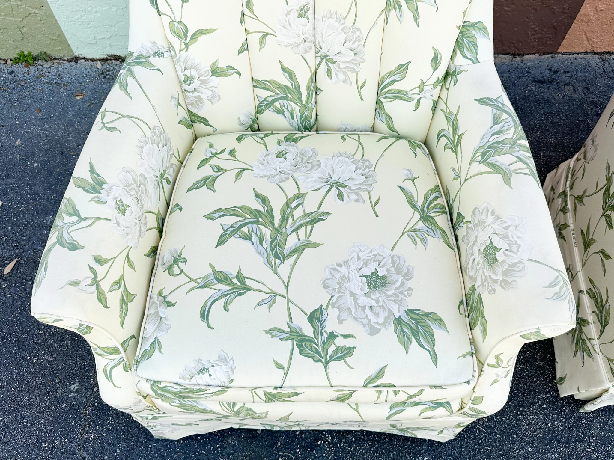 Pair of Cute Upholstered Swivel Chairs - Image 4