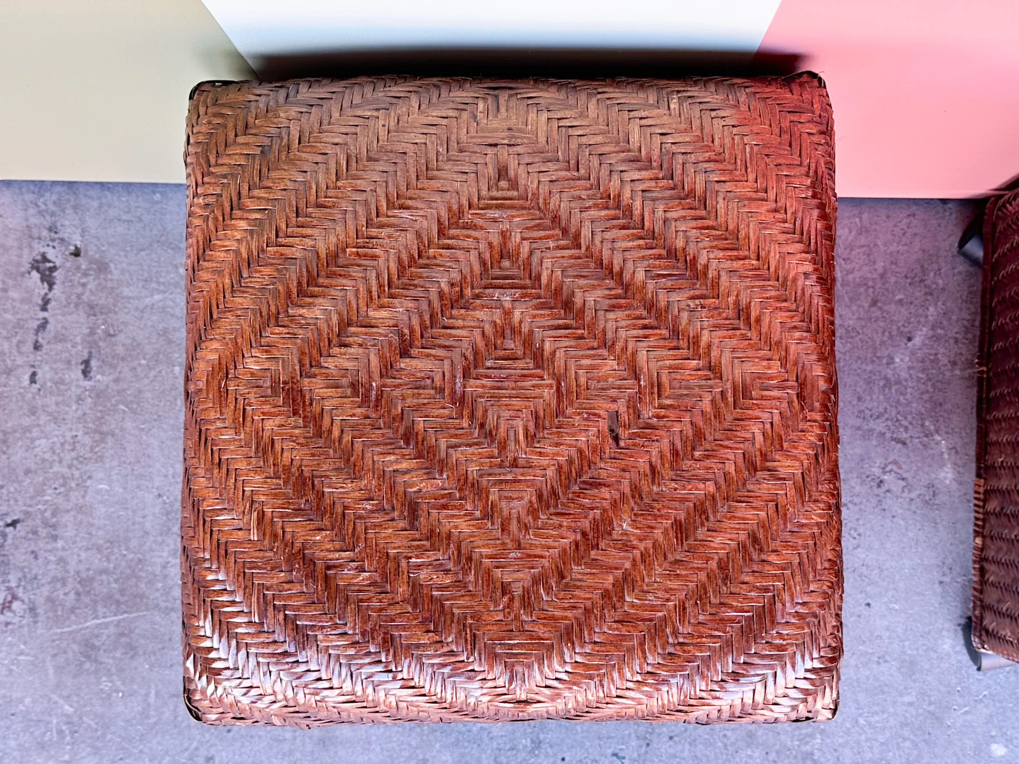 Pair of Cute Woven Storage Stools - Image 4