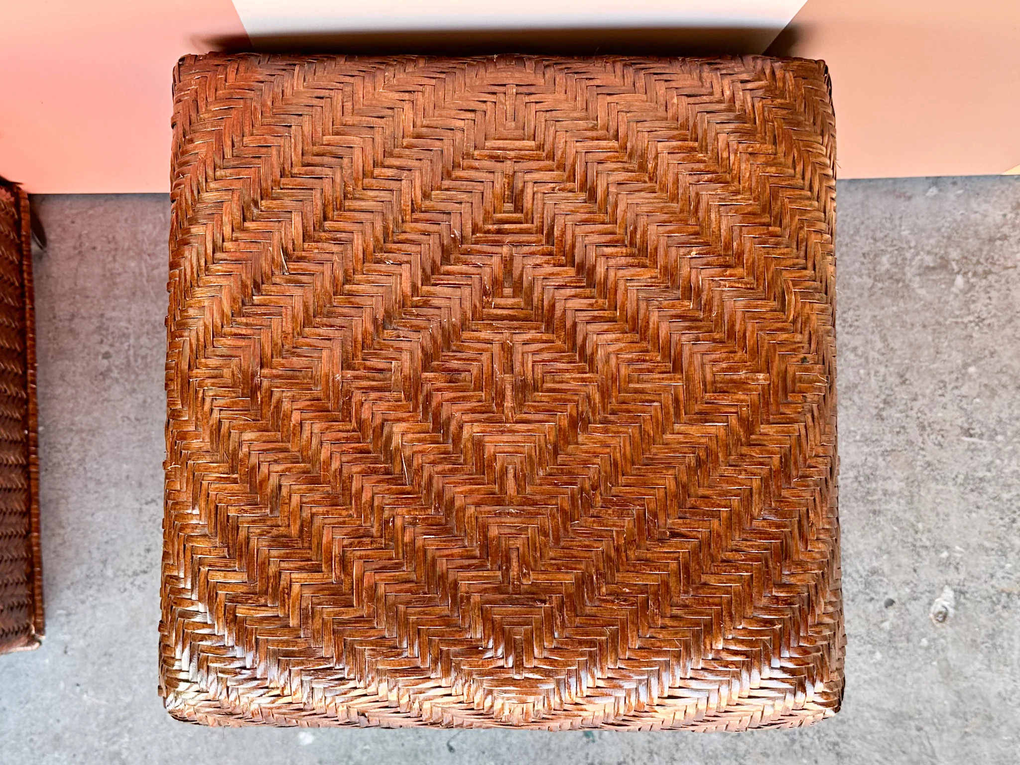 Pair of Cute Woven Storage Stools - Image 5