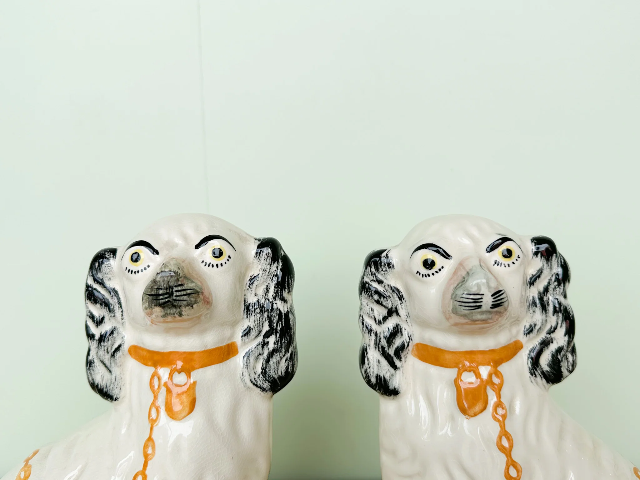 Pair of Black and White Dog Figurines - Image 2