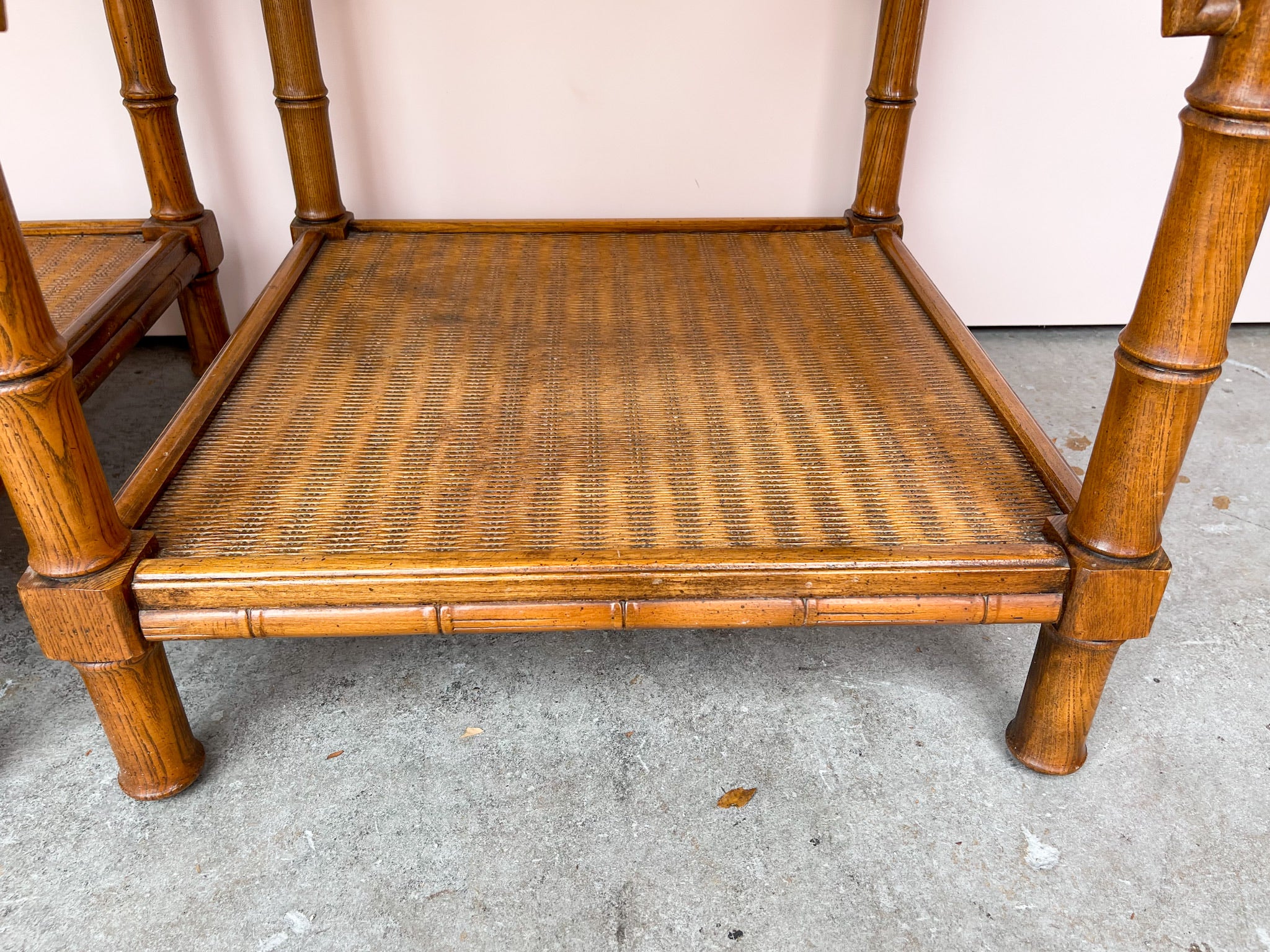 Pair of Faux Bamboo End Tables - Image 3