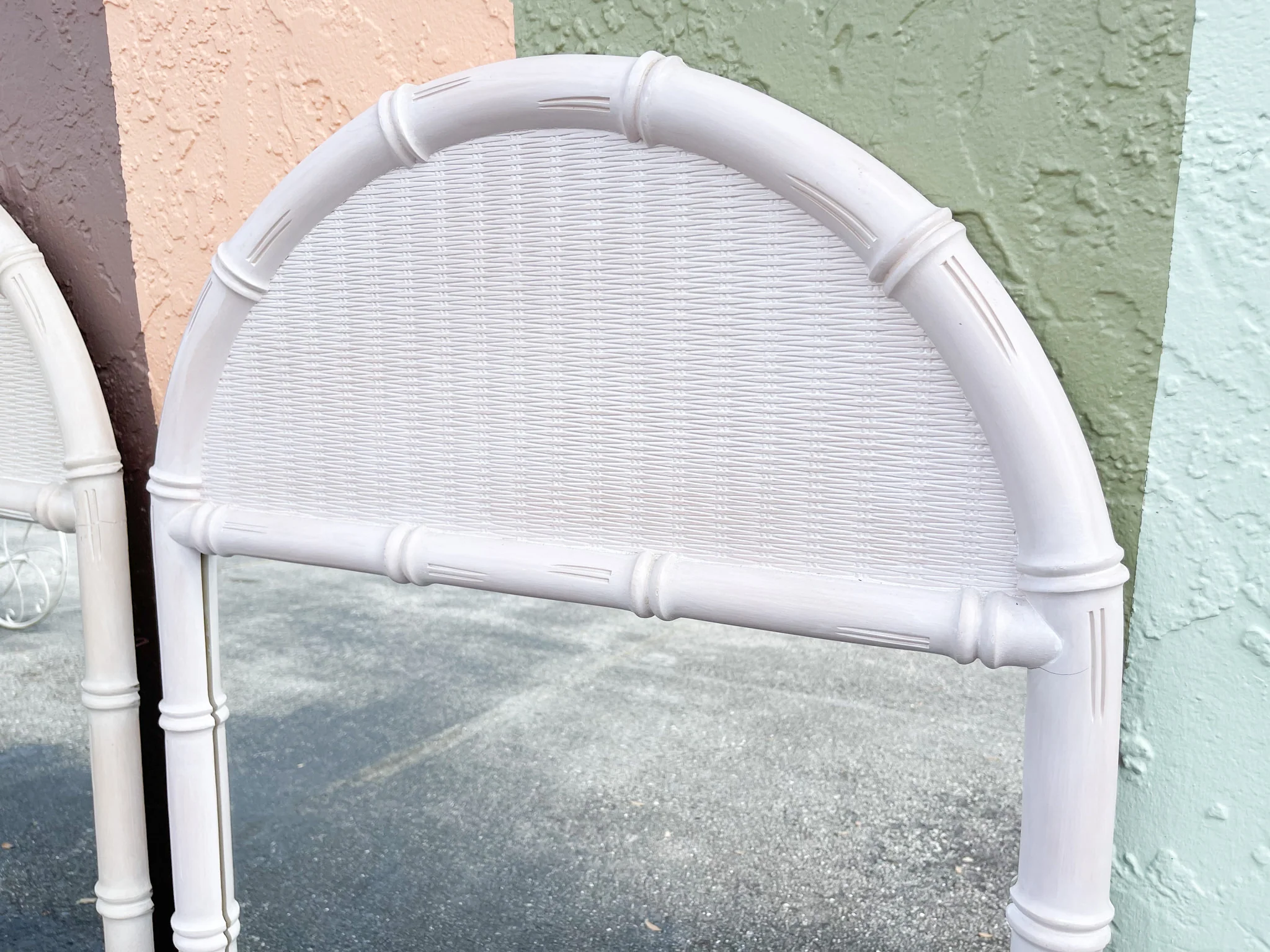 Pair of Faux Bamboo Mirrors - Image 5