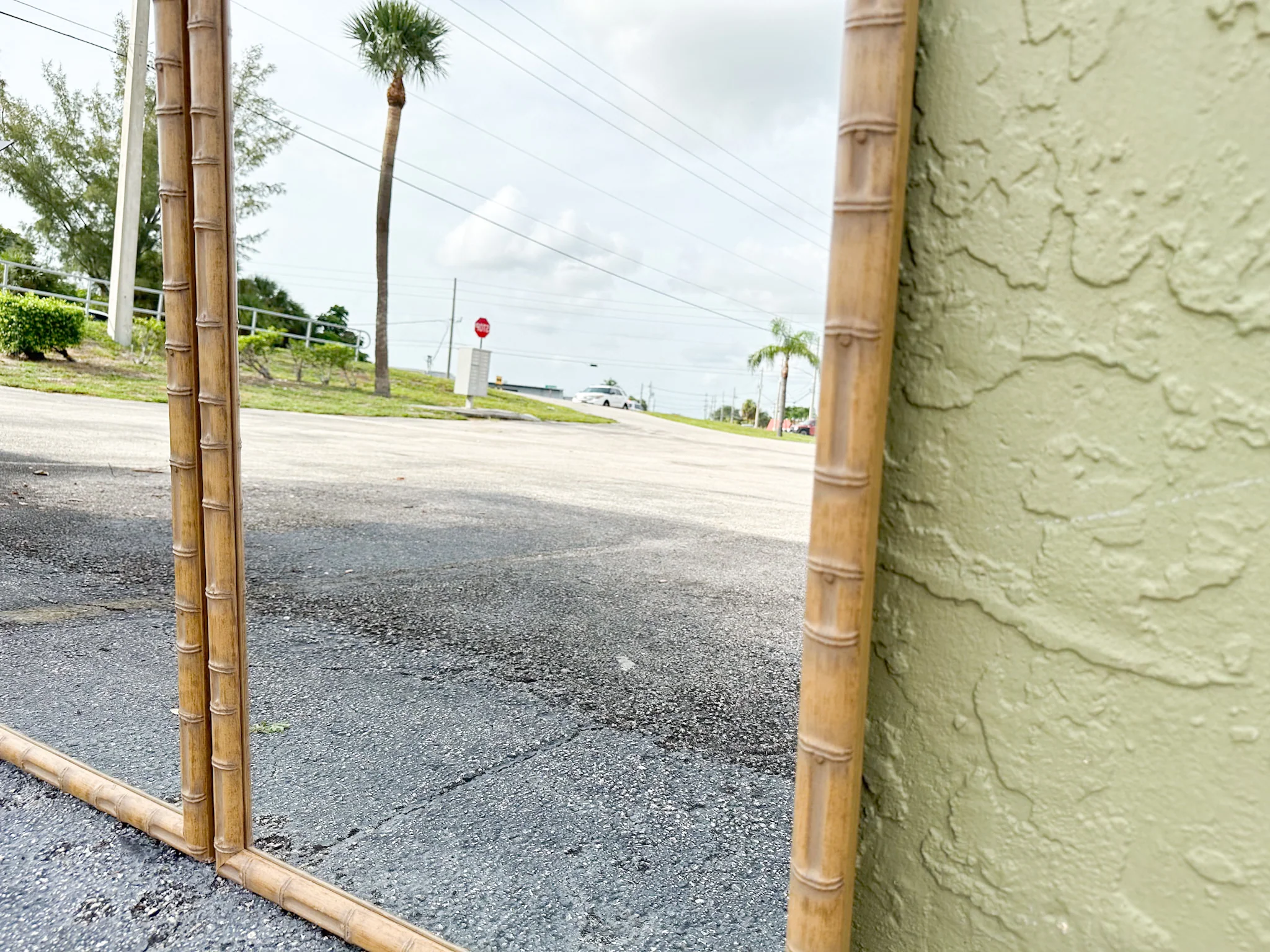 Pair of Faux Bamboo Mirrors - Image 9