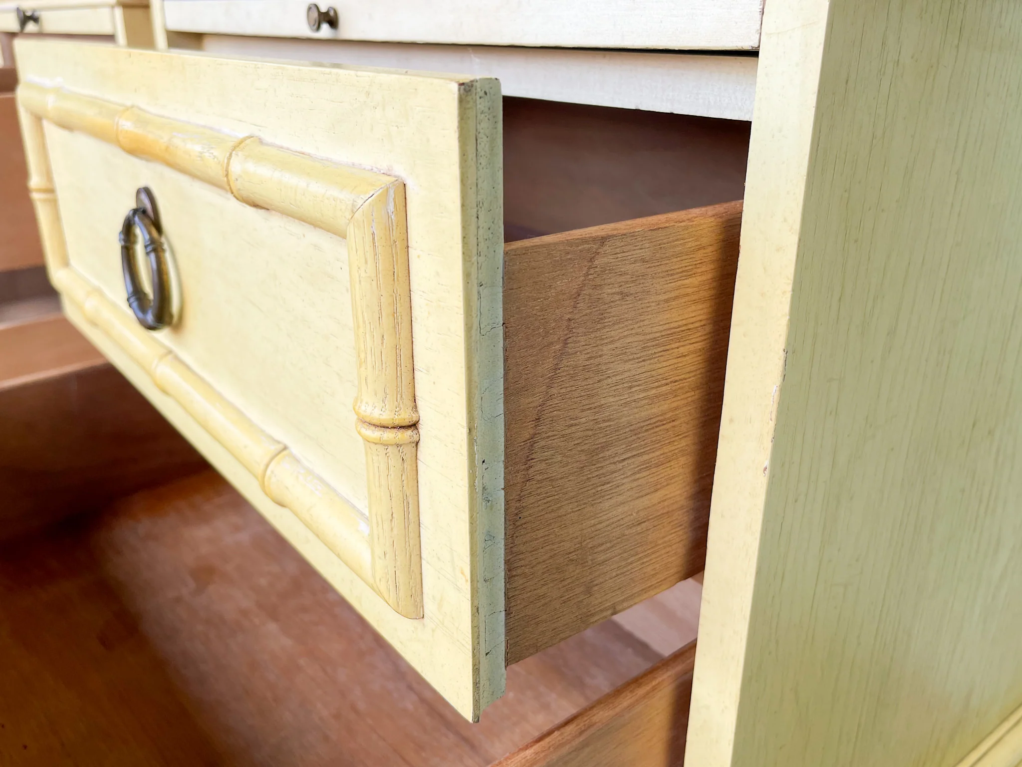 Pair of Faux Bamboo Nightstands - Image 6