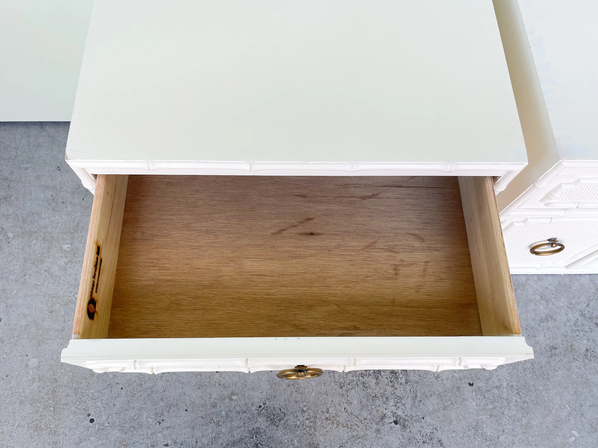 Pair of Faux Bamboo Omega Nightstands - Image 7