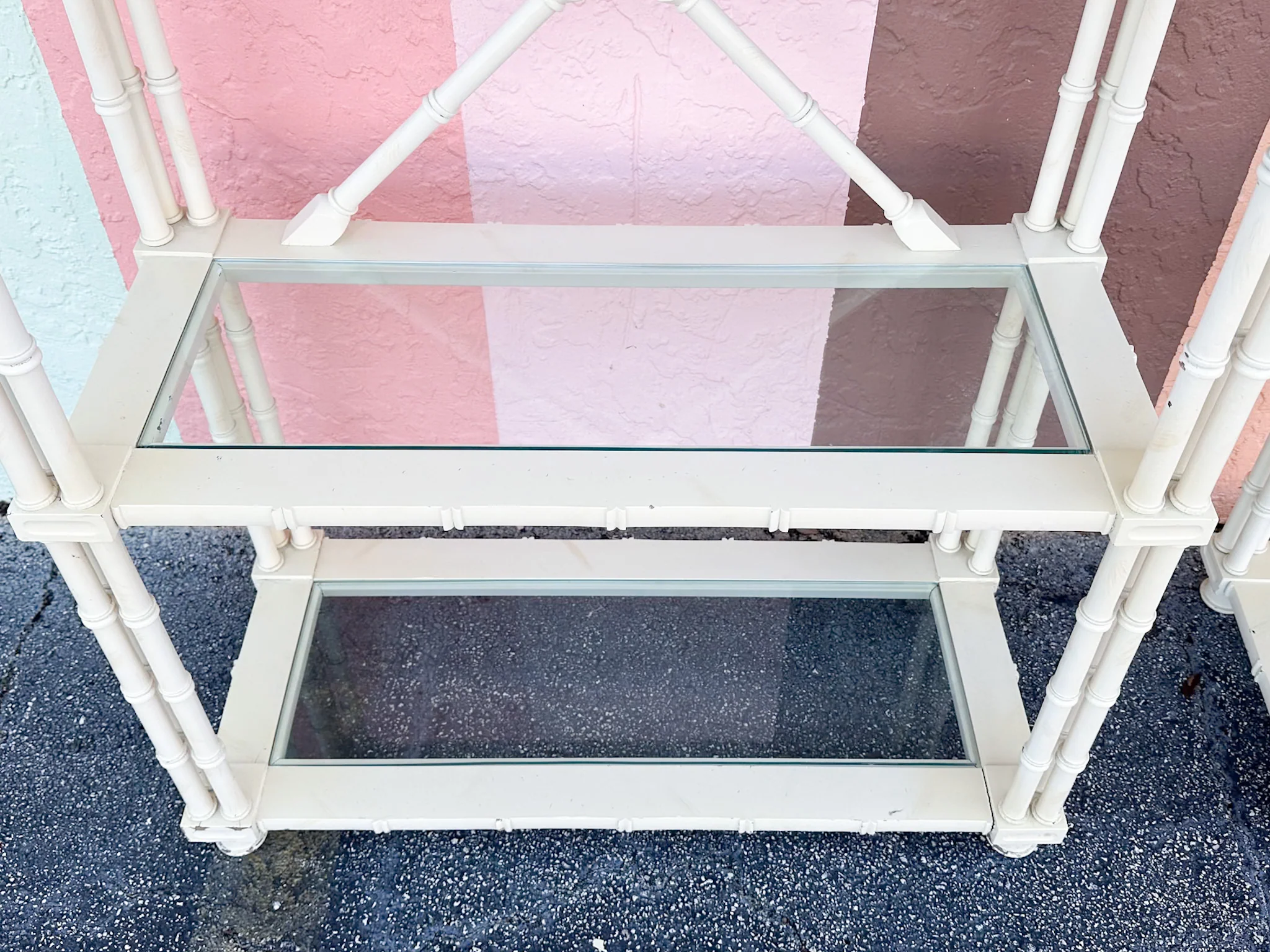 Tri-Leg Faux Bamboo Etagere - Image 13