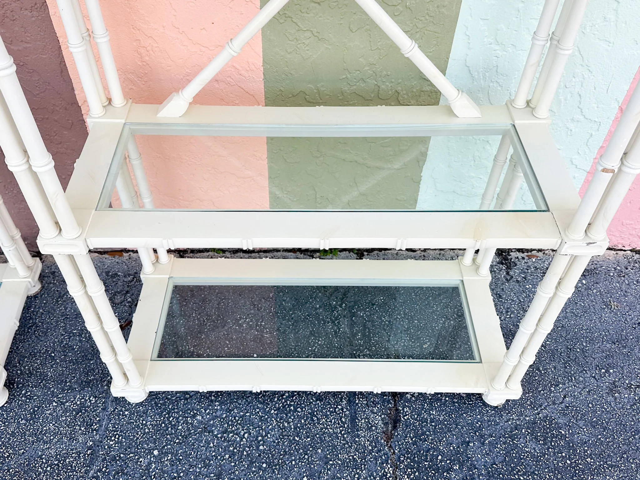 Tri-Leg Faux Bamboo Etagere - Image 14