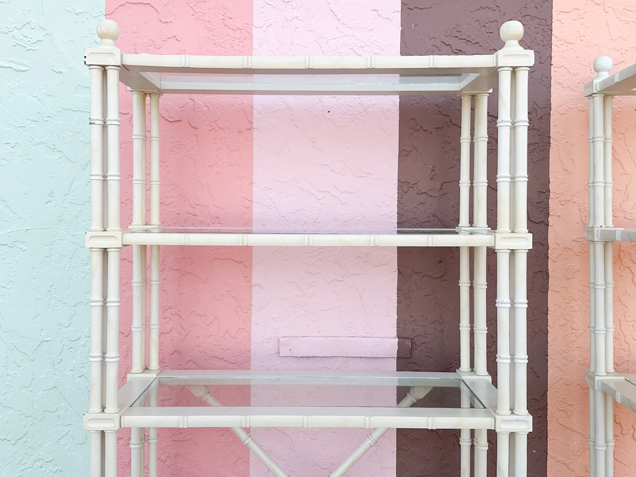 Tri-Leg Faux Bamboo Etagere - Image 3