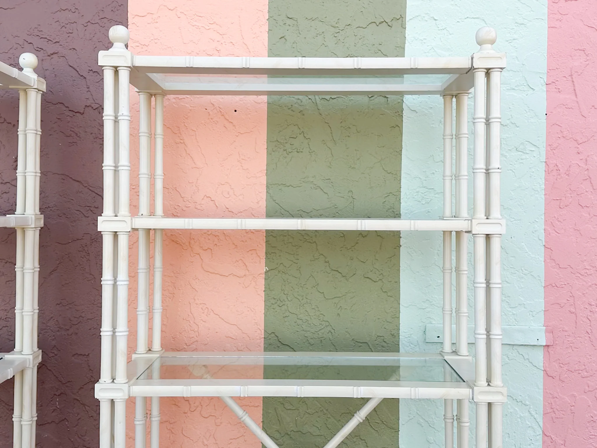 Tri-Leg Faux Bamboo Etagere - Image 6